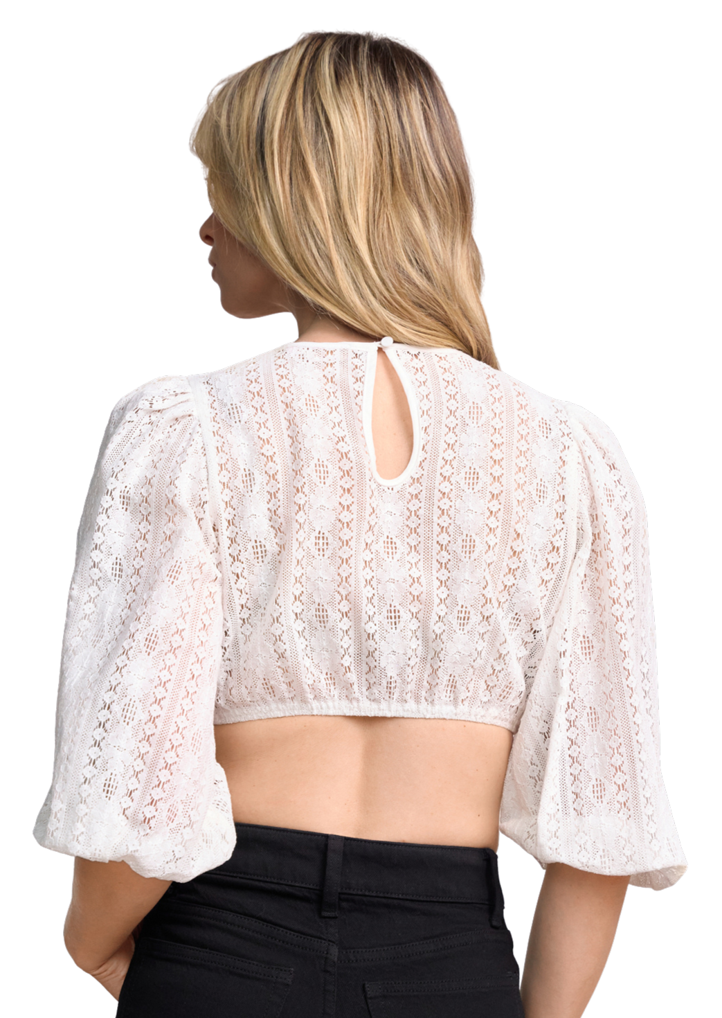 Dirndlbluse Krüger Madl, Inara, hochgeschlossen, Spitze