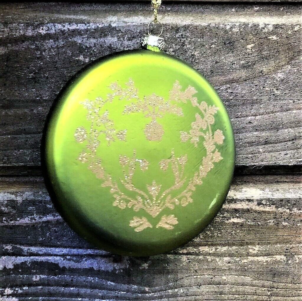 3er Set Christbaum Kugel, Weihnachtsschmuck, Medaillen grün Weihnachten Alpenfunkeln