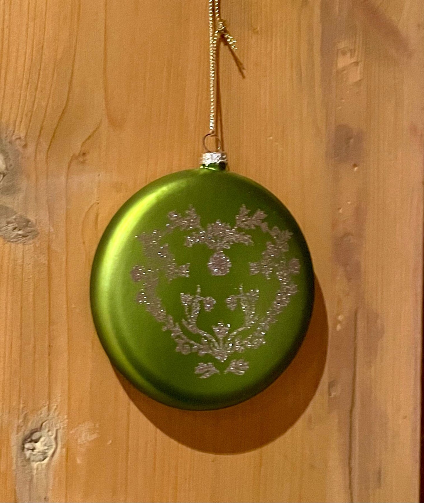 3er Set Christbaum Kugel, Weihnachtsschmuck, Medaillen grün Weihnachten Alpenfunkeln