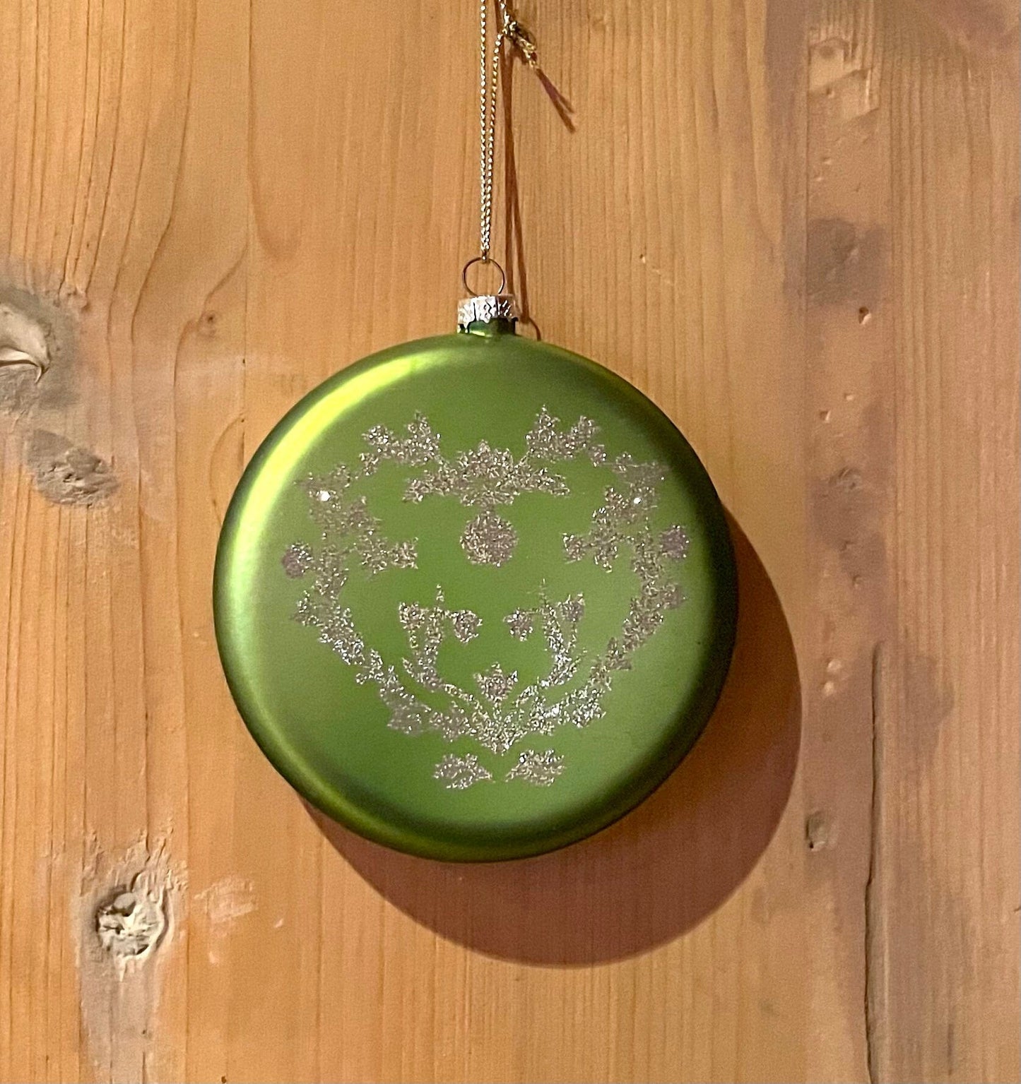 3er Set Christbaum Kugel, Weihnachtsschmuck, Medaillen grün Weihnachten Alpenfunkeln