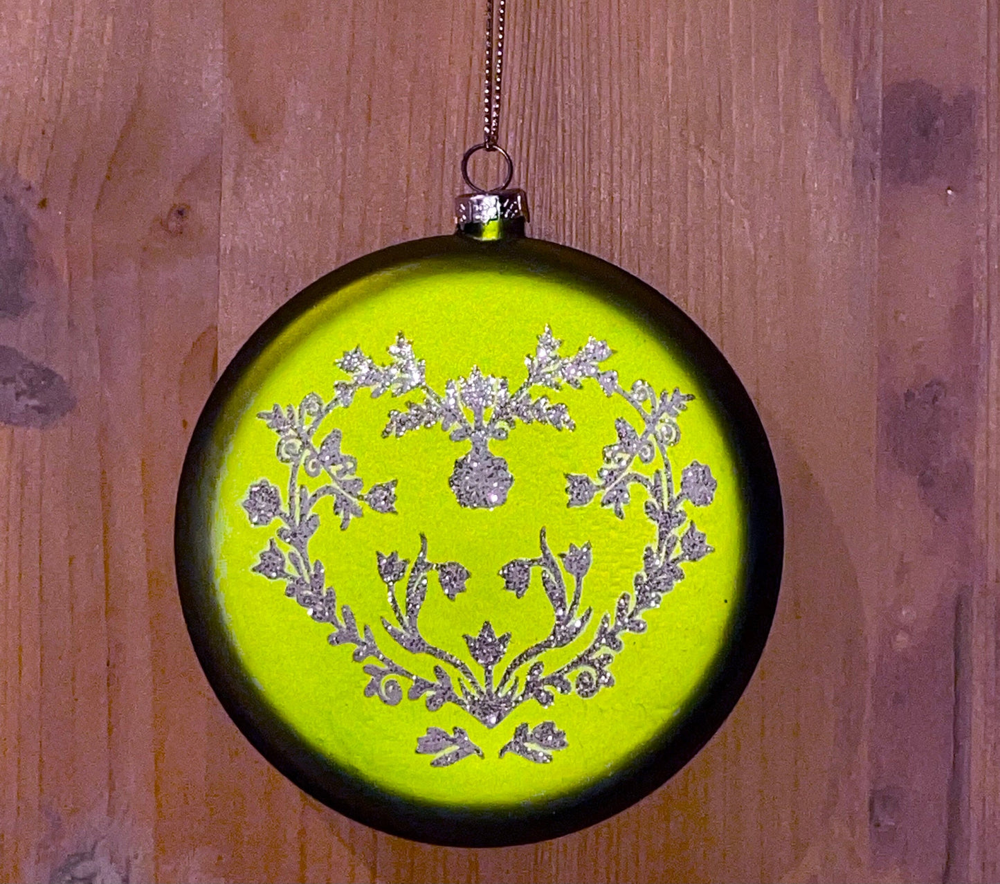 3er Set Christbaum Kugel, Weihnachtsschmuck, Medaillen grün Weihnachten Alpenfunkeln