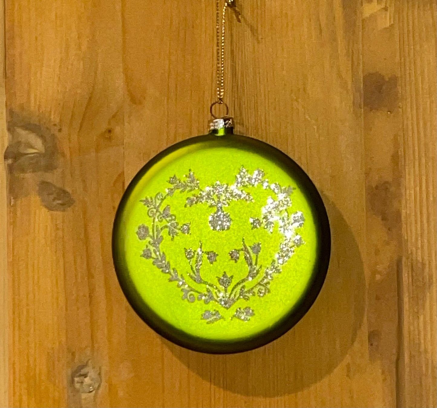 3er Set Christbaum Kugel, Weihnachtsschmuck, Medaillen grün Weihnachten Alpenfunkeln