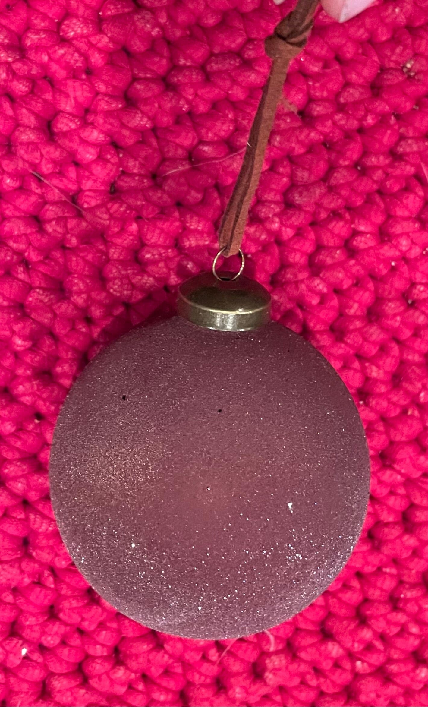 3er Set Christbaum Kugel, Weihnachtsschmuck, Relief, Mauve Weihnachten Alpenfunkeln