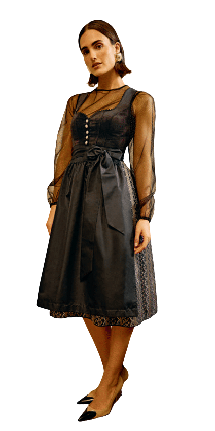 Dirndl Spieth&Wensky Giulianna, 70 cm, schwarz, Samt