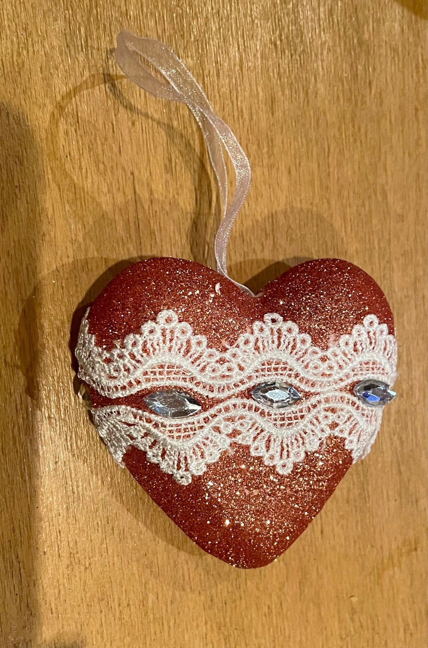 4er Set Christbaum Kugel, Weihnachtsschmuck, bronze, Spitze Weihnachten Alpenfunkeln