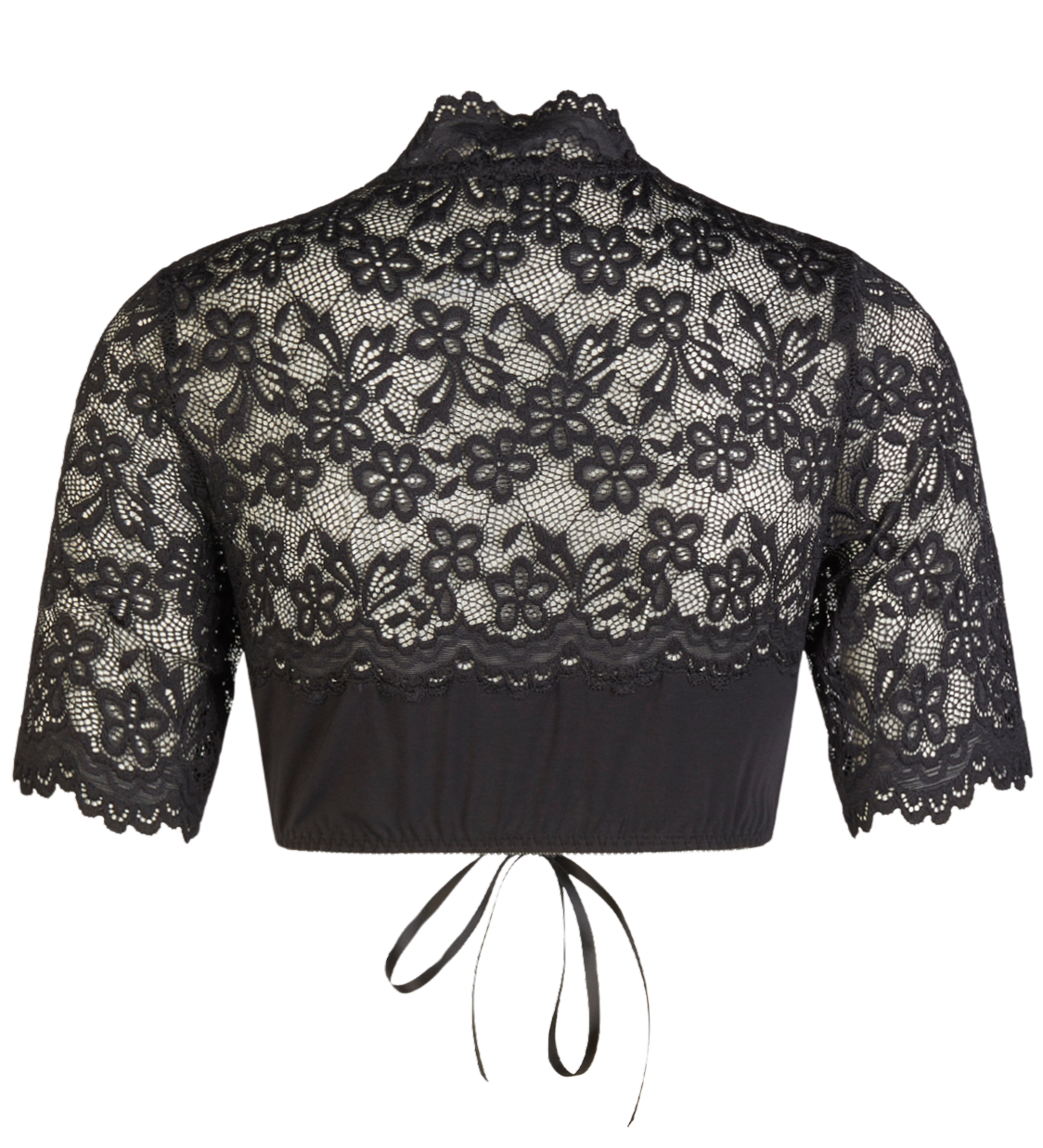 Dirndlbluse Nina von C., Sophie, schwarz, Spitze, halbarm