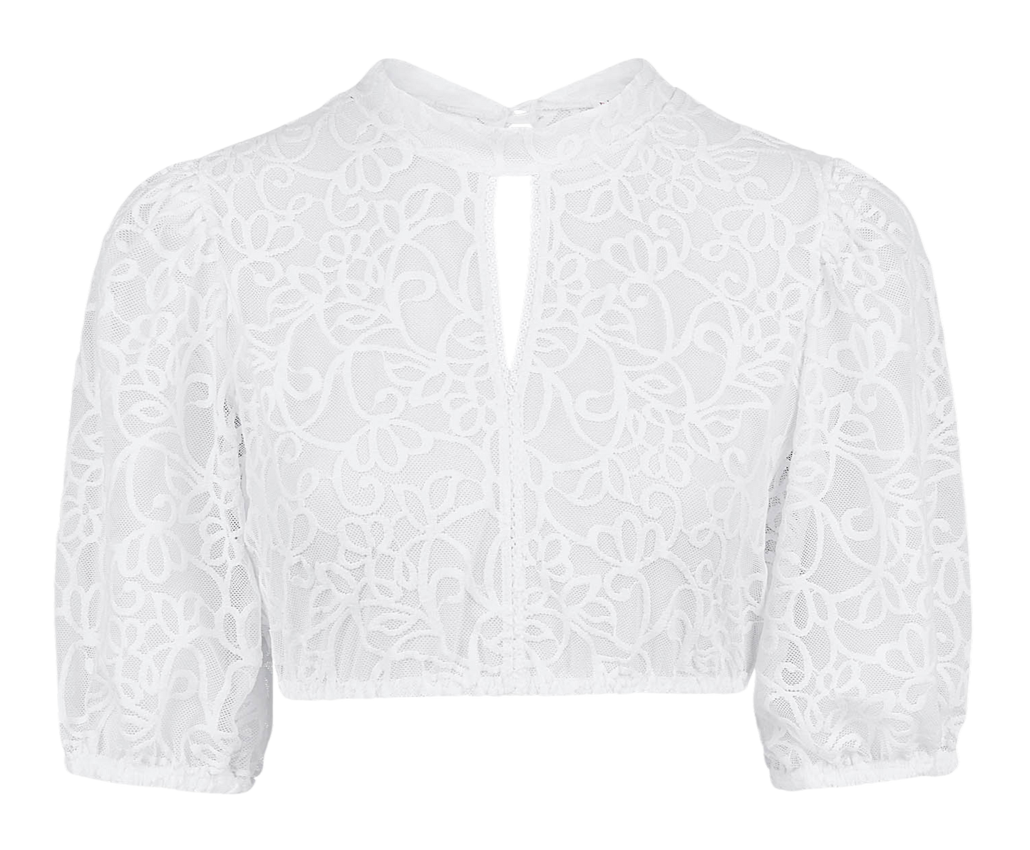Dirndlbluse Nina von C., Simone, weiß, Spitze, halbarm