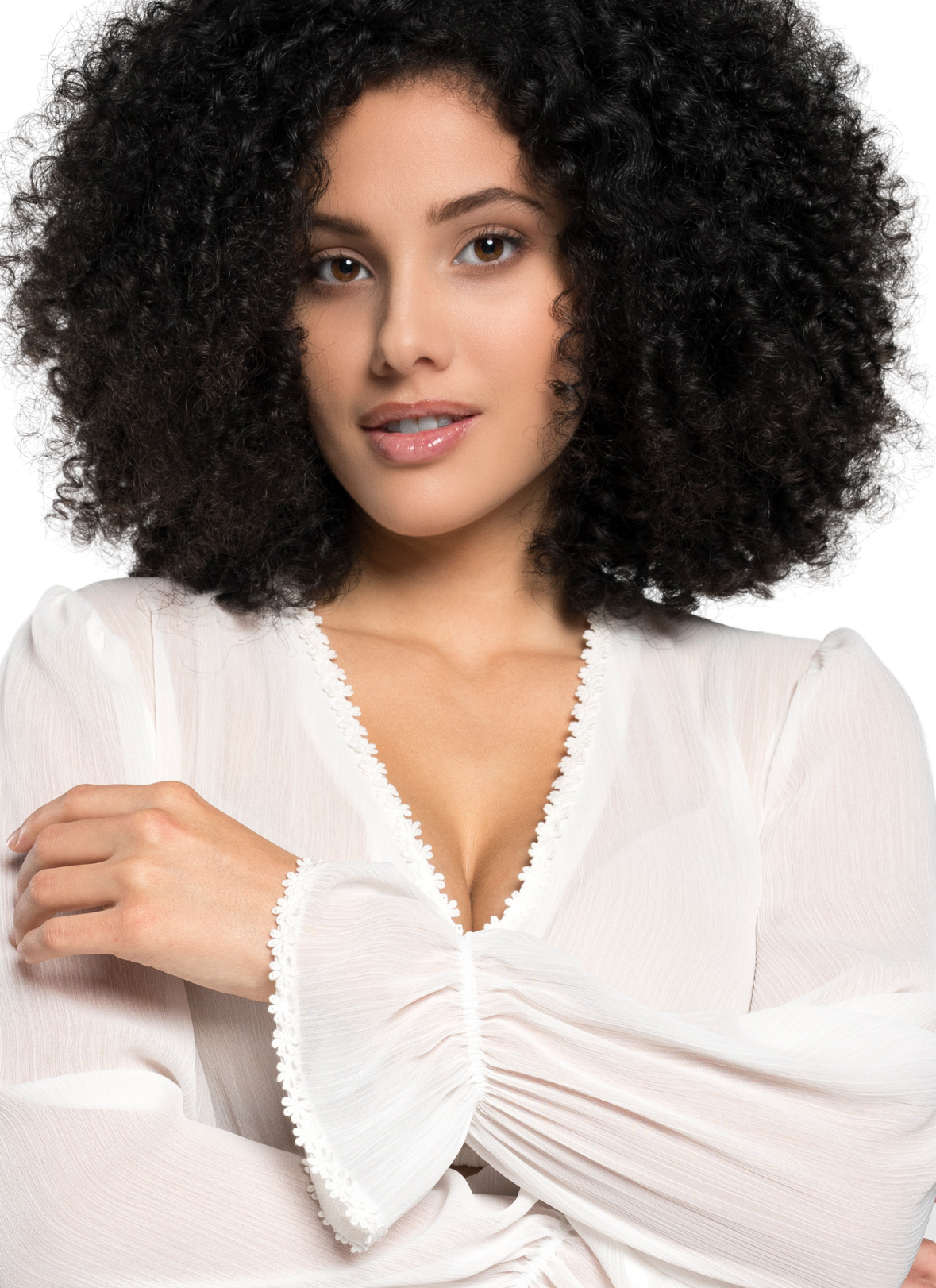 Dirndlbluse, Spieth & Wensky, offwhite, Filomena, langarm, Große Größen