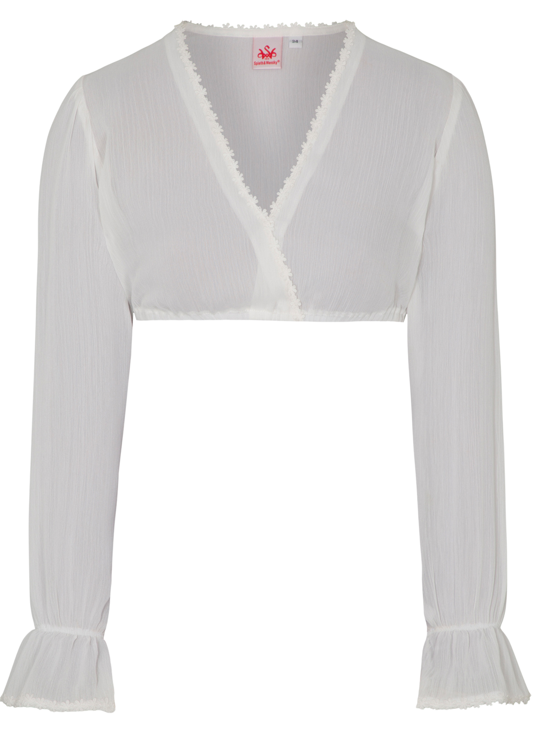 Dirndlbluse, Spieth & Wensky, offwhite, Filomena, langarm, Große Größen