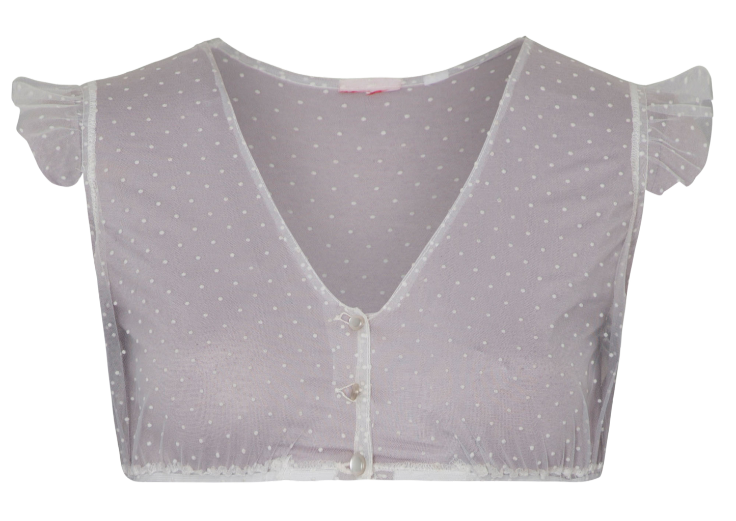 Dirndlbluse, Spieth & Wensky, Genta, Flügelärmel, weiß