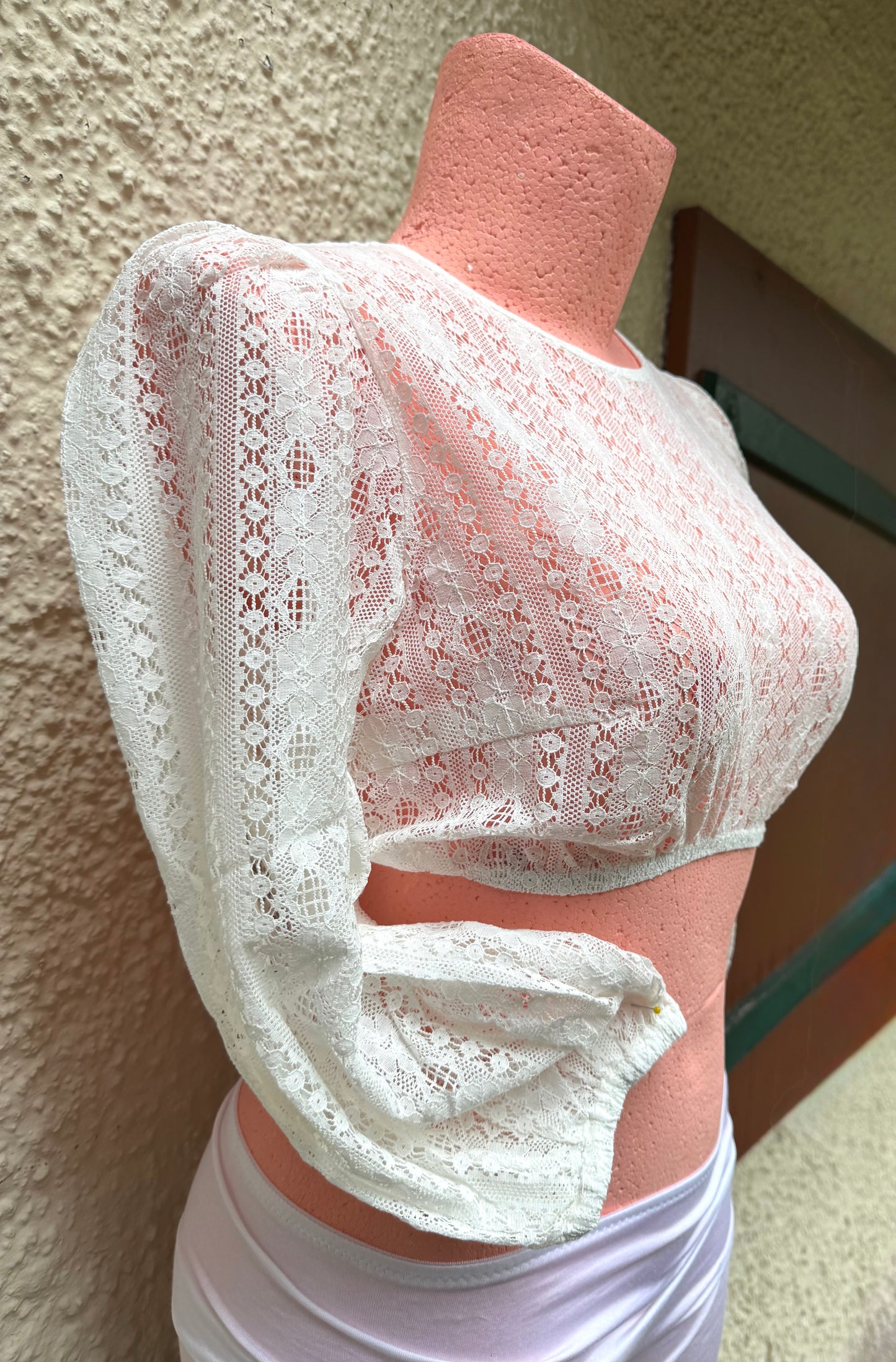 Dirndlbluse Krüger Madl, Inara, hochgeschlossen, Spitze