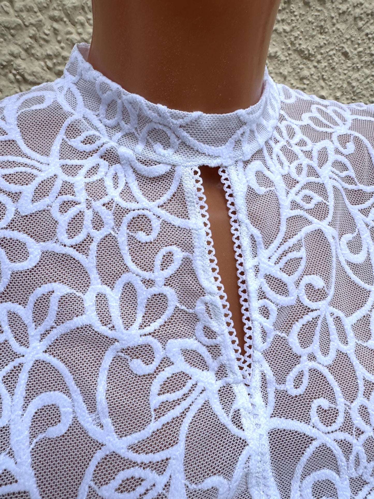 Dirndlbluse Nina von C., Simone, weiß, Spitze, halbarm