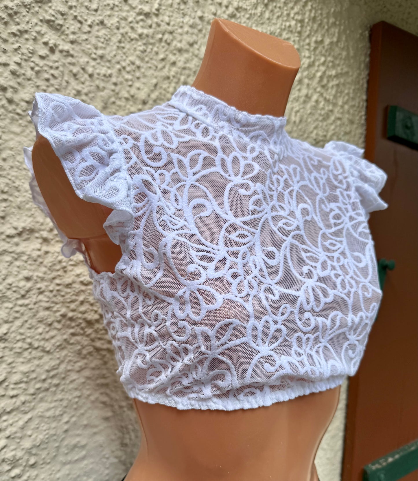 Dirndlbluse Nina von C., Chiara, weiß, Flügelärmel