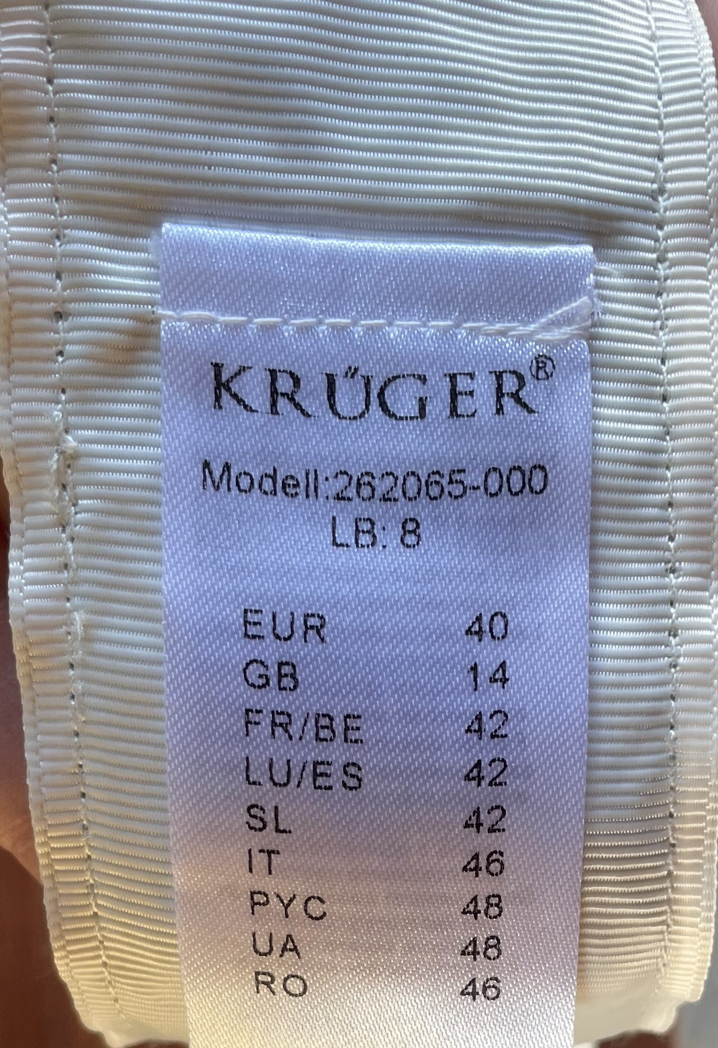 Trachten Stretch Gürtel, Krüger, schwarz, ecru hellblau, grau, Gr. 40
