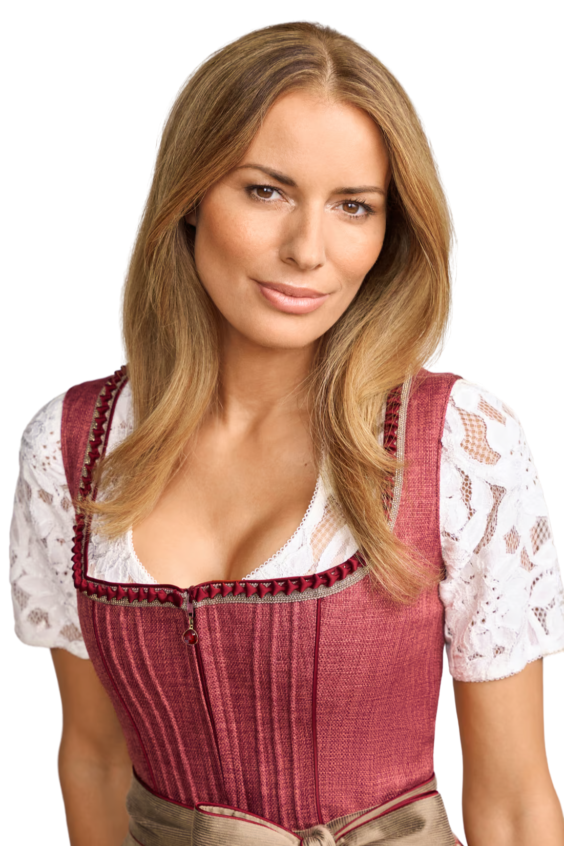 Dirndlbluse Krüger Collection, Liyana, Spitze, ecru