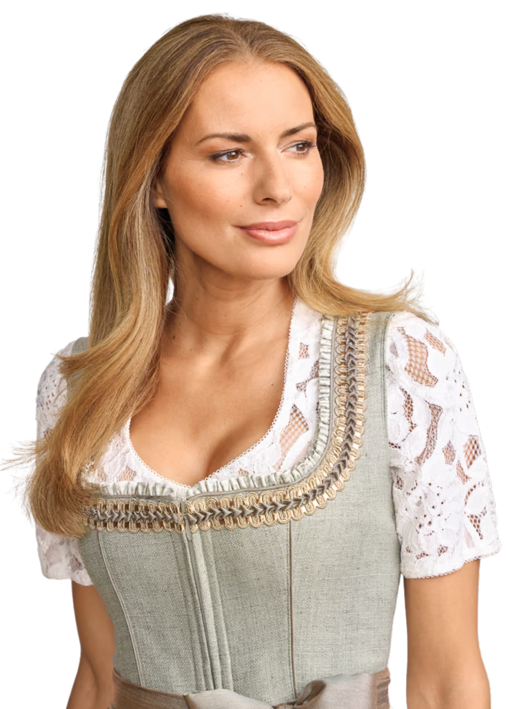 Dirndlbluse Krüger Collection, Liyana, Spitze, ecru