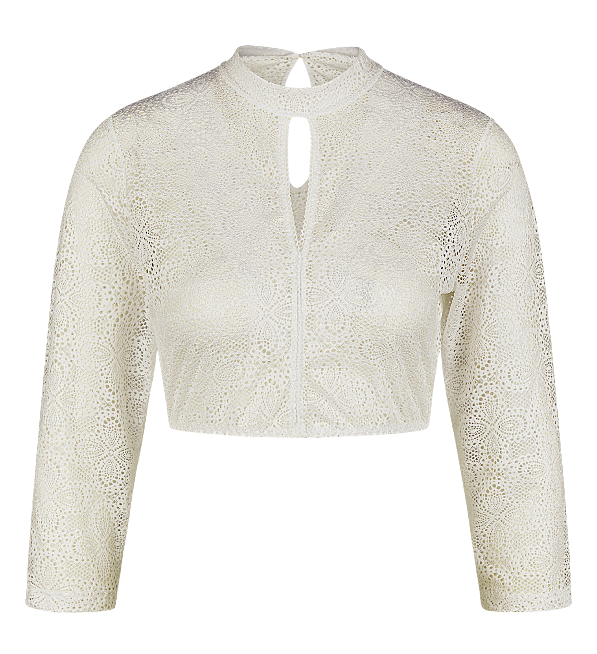 Dirndlbluse Nina von C., Steffi, ecru, hochgeschlossen