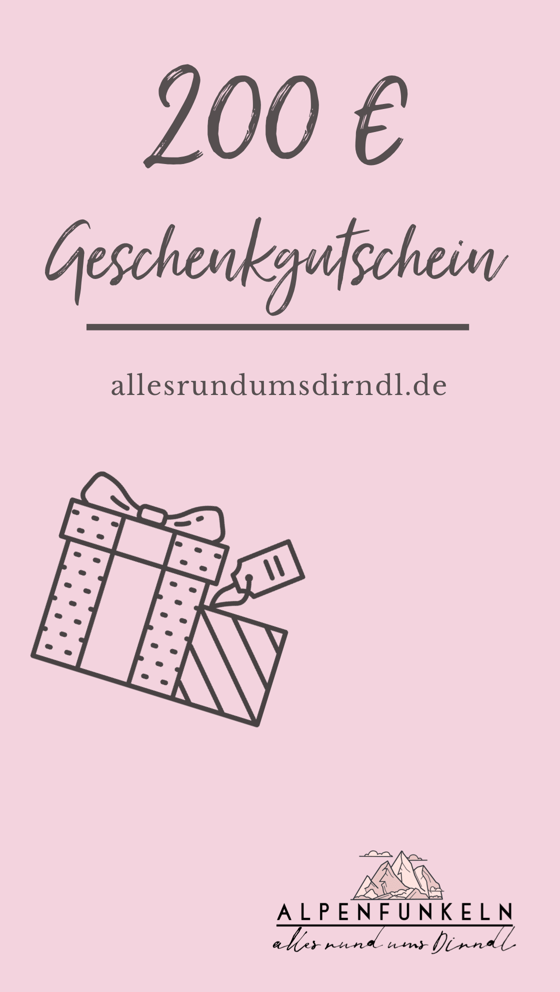 Alpenfunkeln Geschenkgutschein Geschenkgutschein Alpenfunkeln 200,00 € 