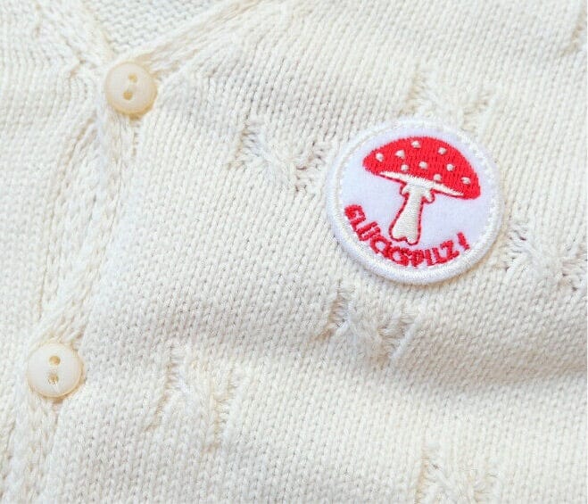 Baby Madljacke, Adelheid, Glückspilz, weiß, Wolljacke Kinderjacke Adelheid