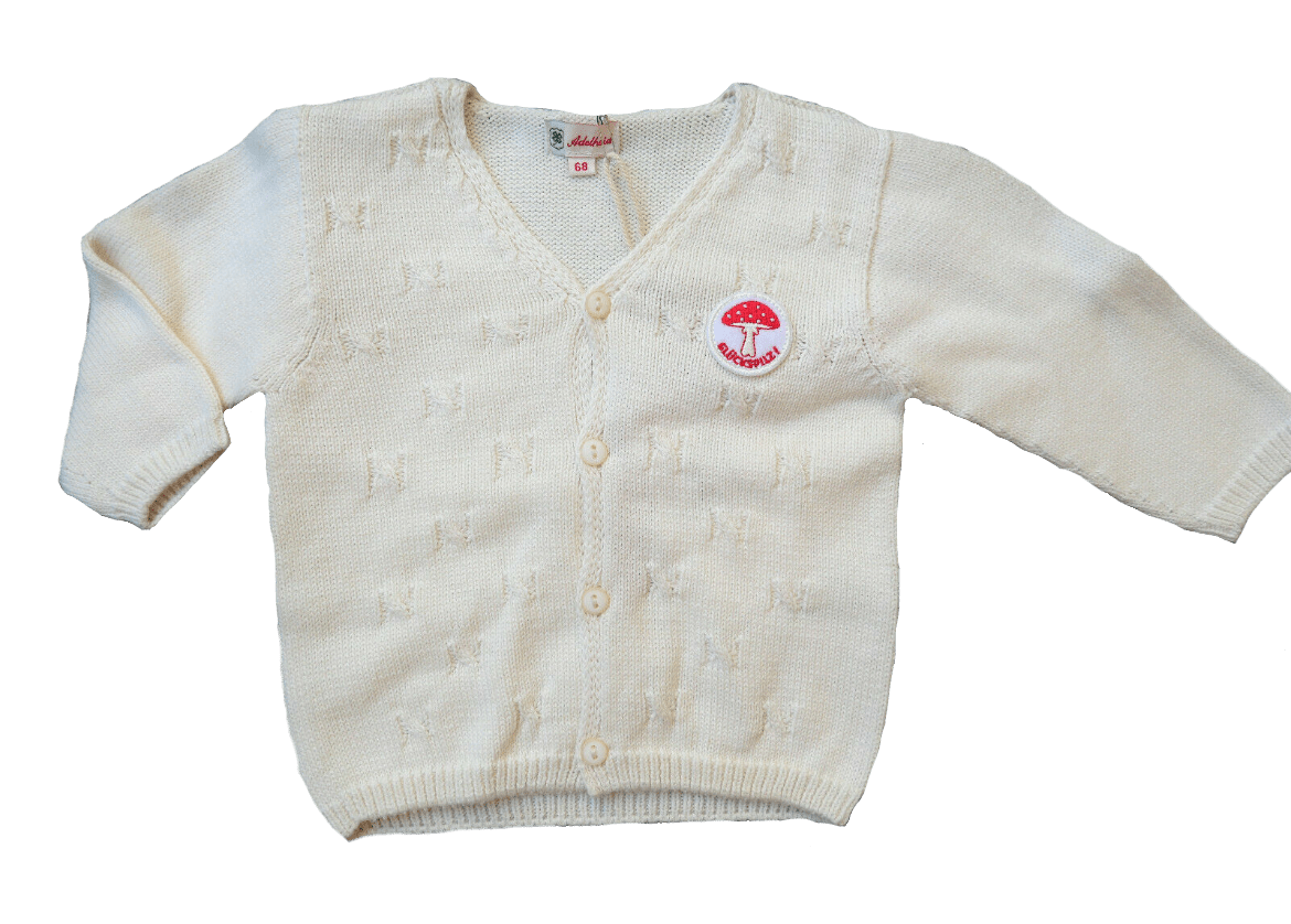 Baby Madljacke, Adelheid, Glückspilz, weiß, Wolljacke Kinderjacke Adelheid