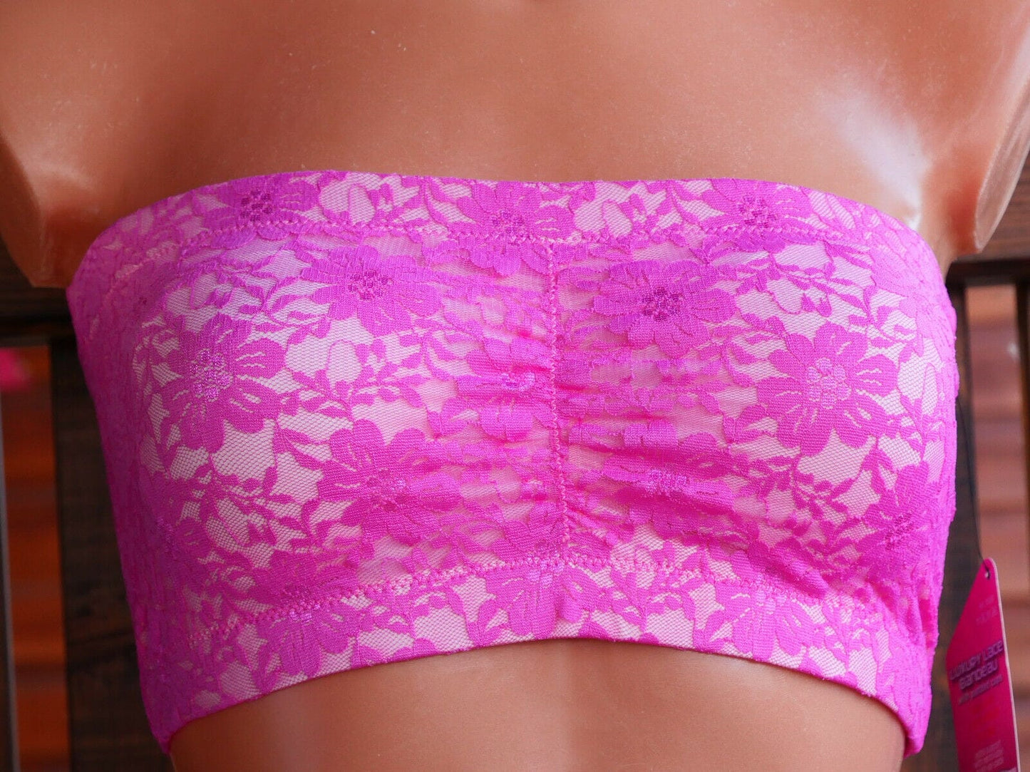 Bandeau Bustier BH, Magic Bodyfashion, Spitze, pink BH Magic Bodyfashion