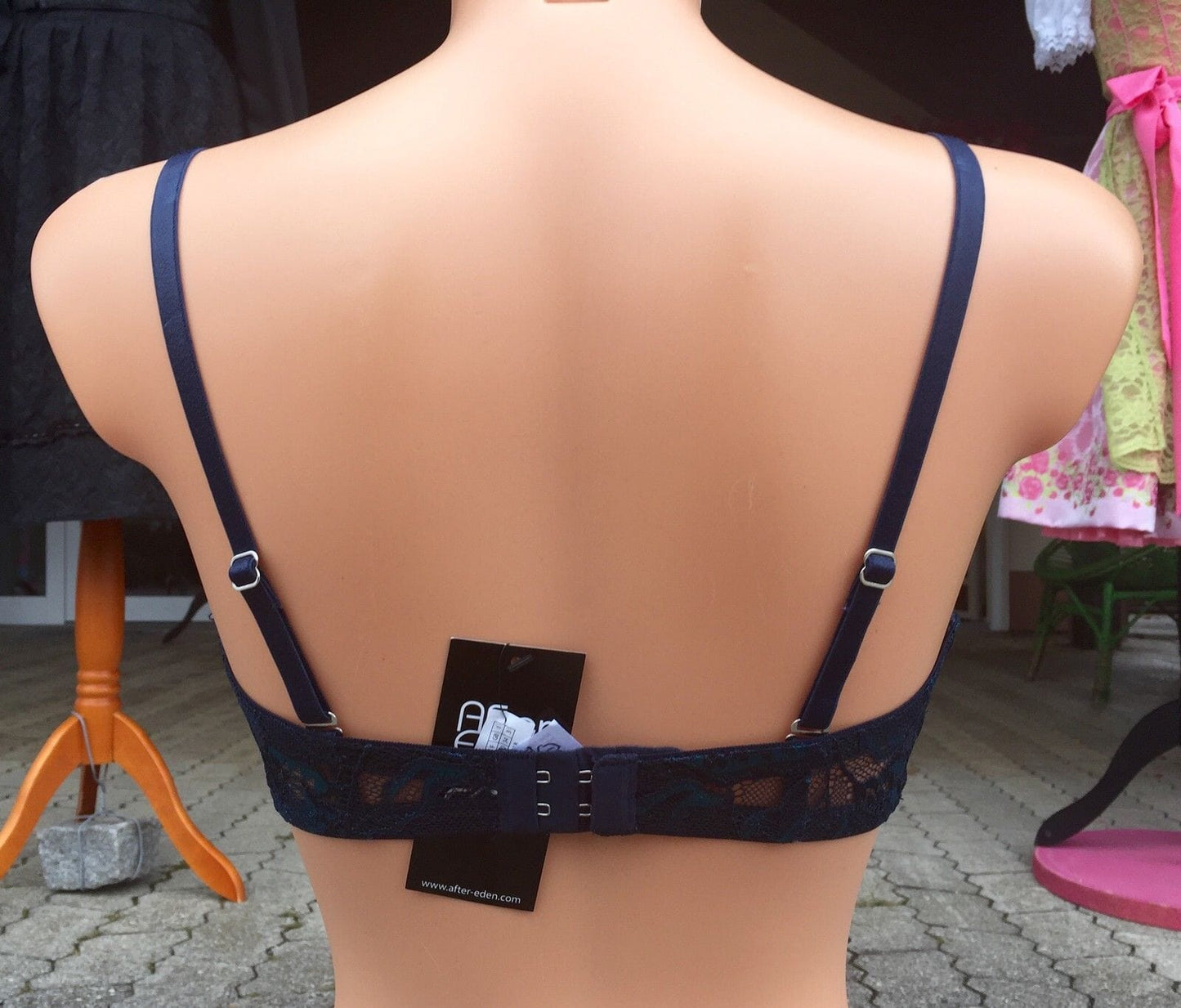 Bandeau Schalen BH, After Eden, Spitze, petrol, dunkelblau BH After Eden