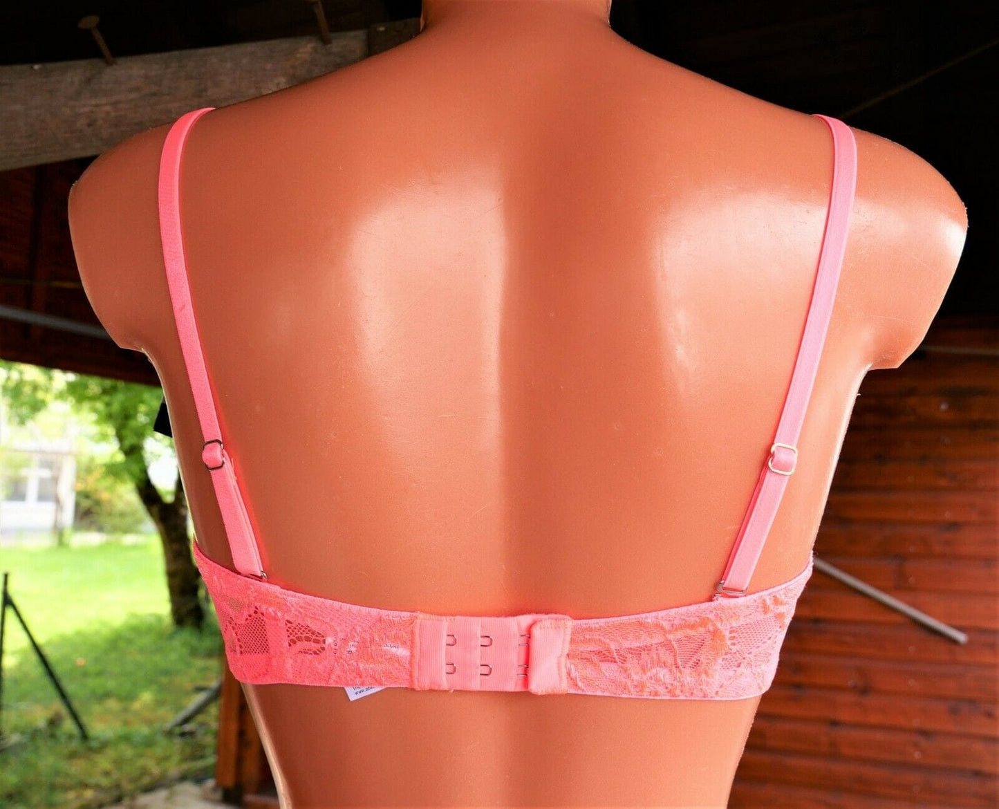 Bandeau Schalen BH, After Eden, Spitze, Pfirsich, Koralle BH After Eden