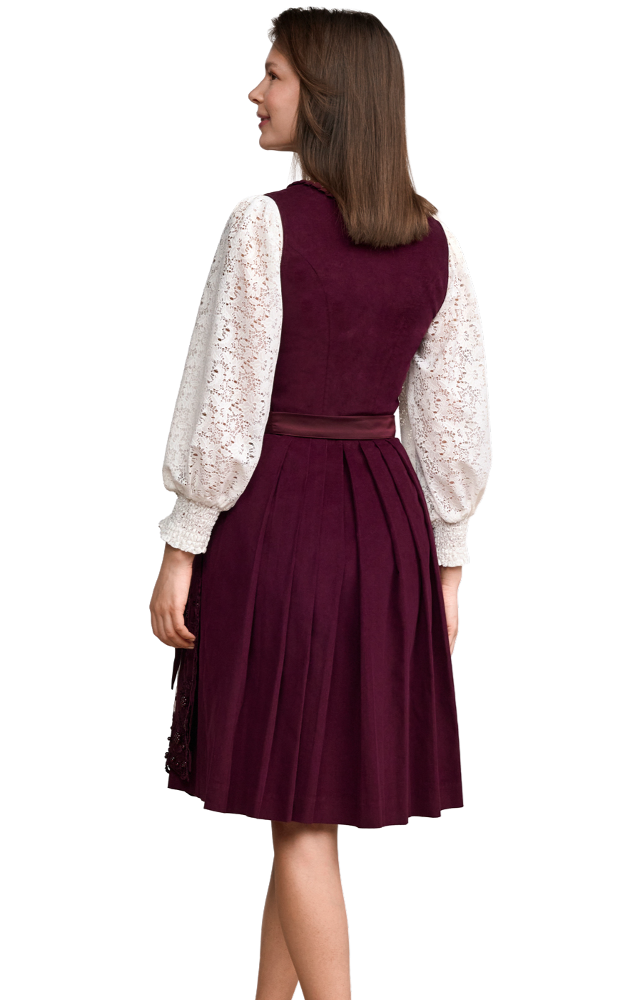 Dirndl Krüger Madl, Betty, 60 cm, bordeaux, pink