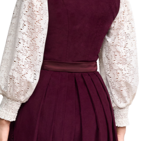 Dirndl Krüger Madl, Betty, 60 cm, bordeaux, pink