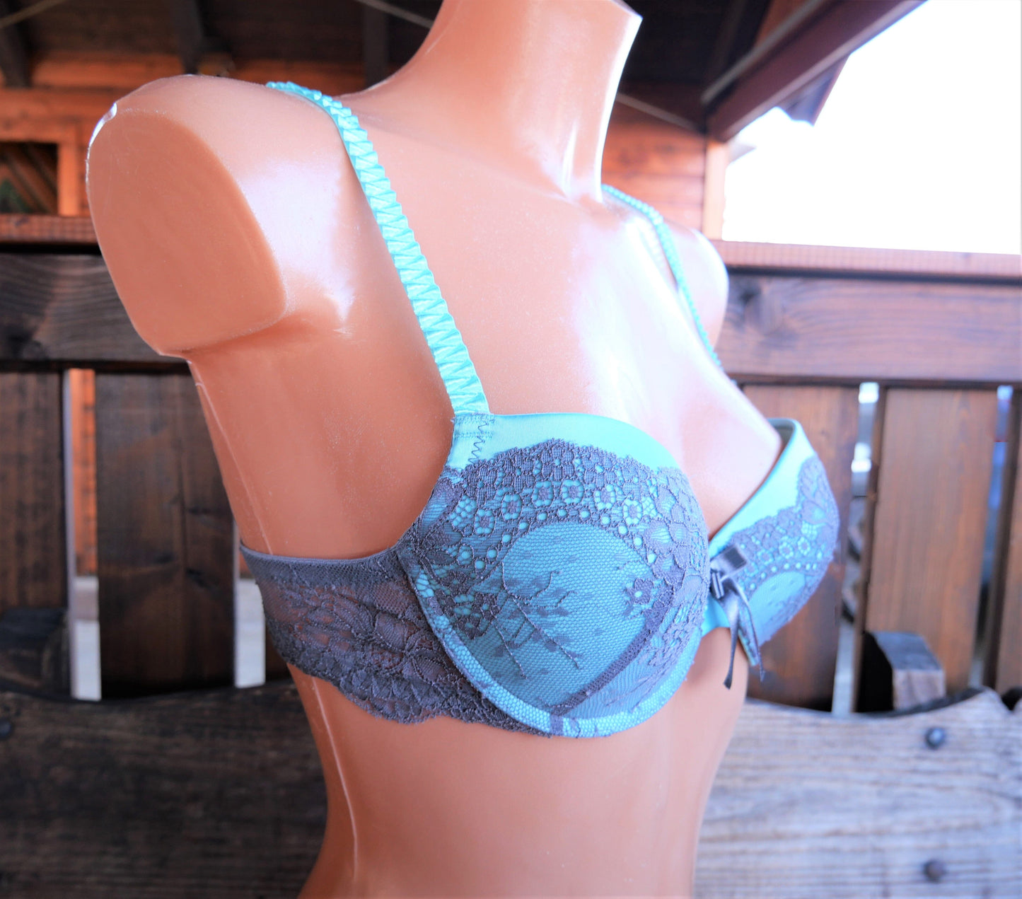 BH, After Eden, grau, Mint, Satin, Spitze, Push up BH After Eden