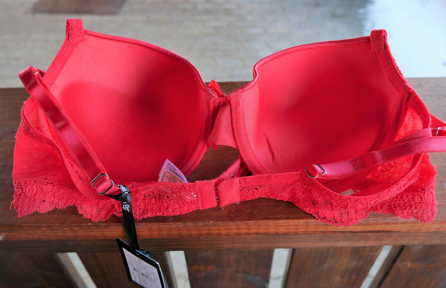 BH, After Eden, rot, Satin, Spitze, Push up BH After Eden