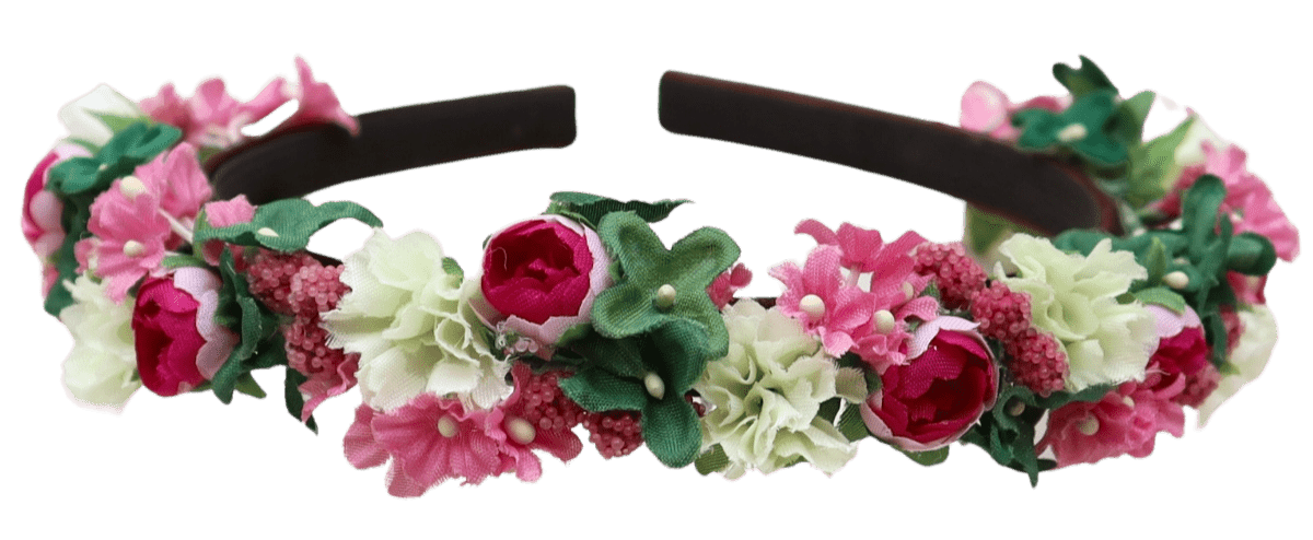Blüten Haarreifen zum Dirndl, pink, rosa, braut Haarschmuck Rasp