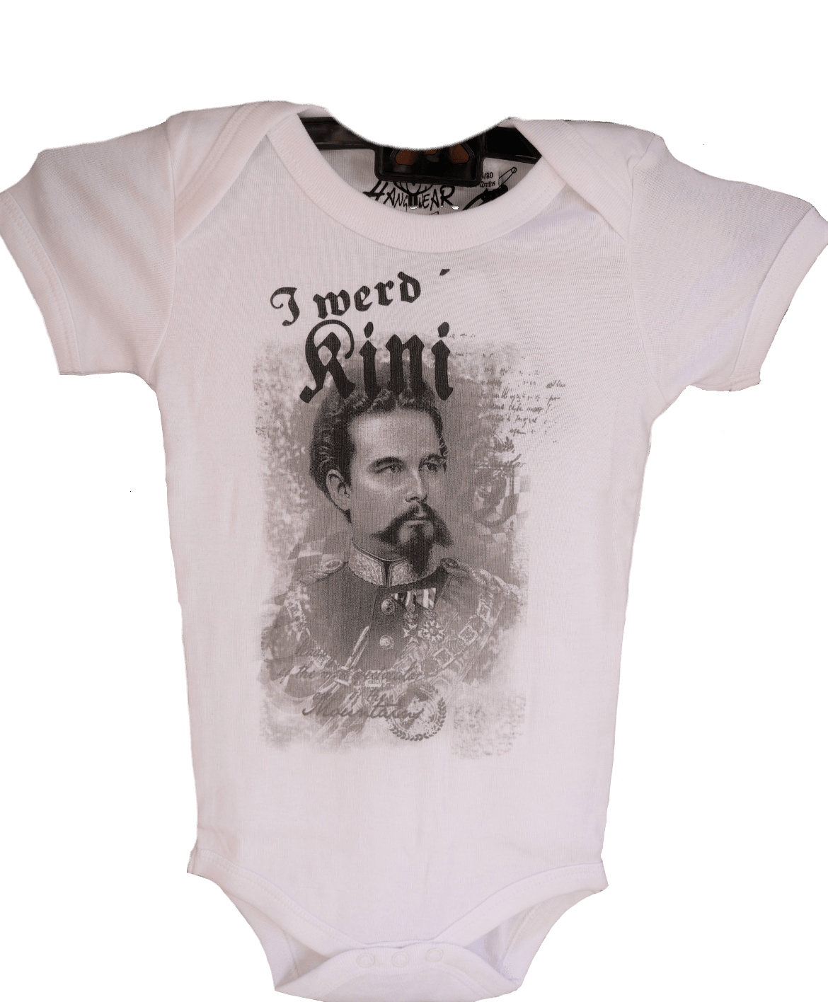 Buam Babybody, HangOwear weiß, Poldi, i werd Kini Babybody HangOwear