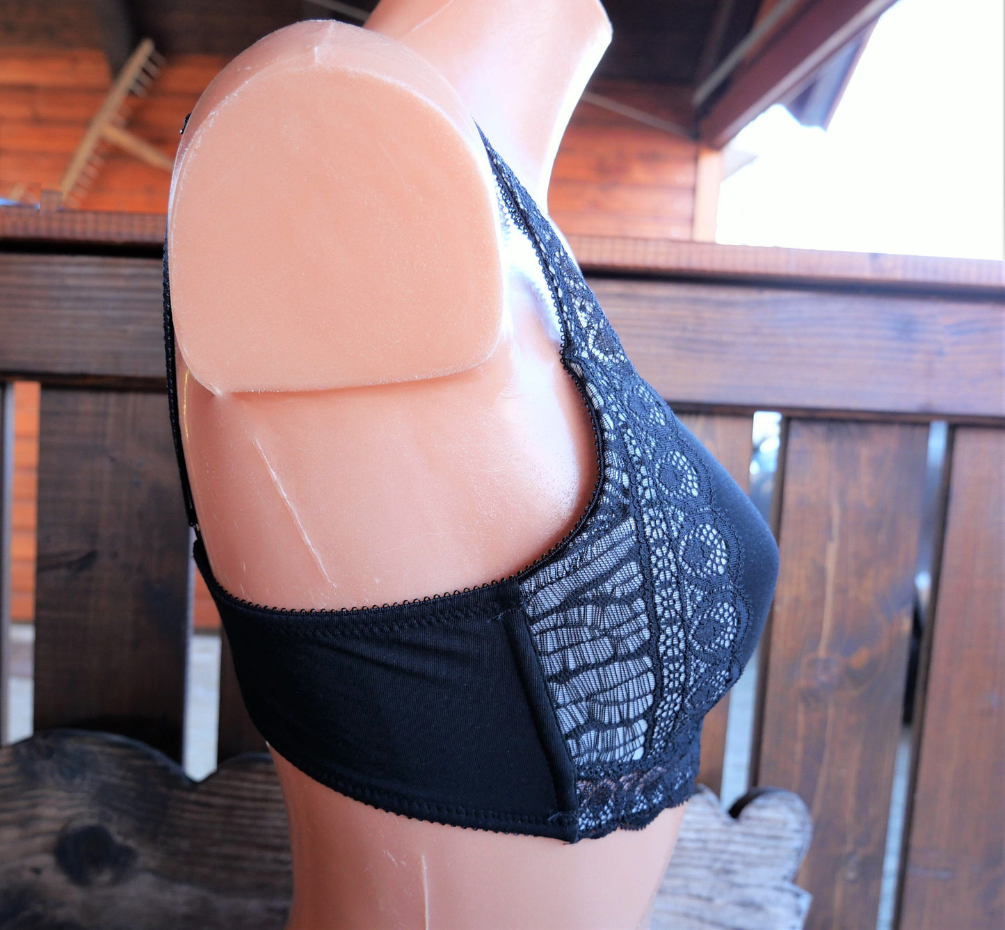 Bustier, BH, ohne Bügel, Nina von C., schwarz, nude, Spitze BH Nina von C.
