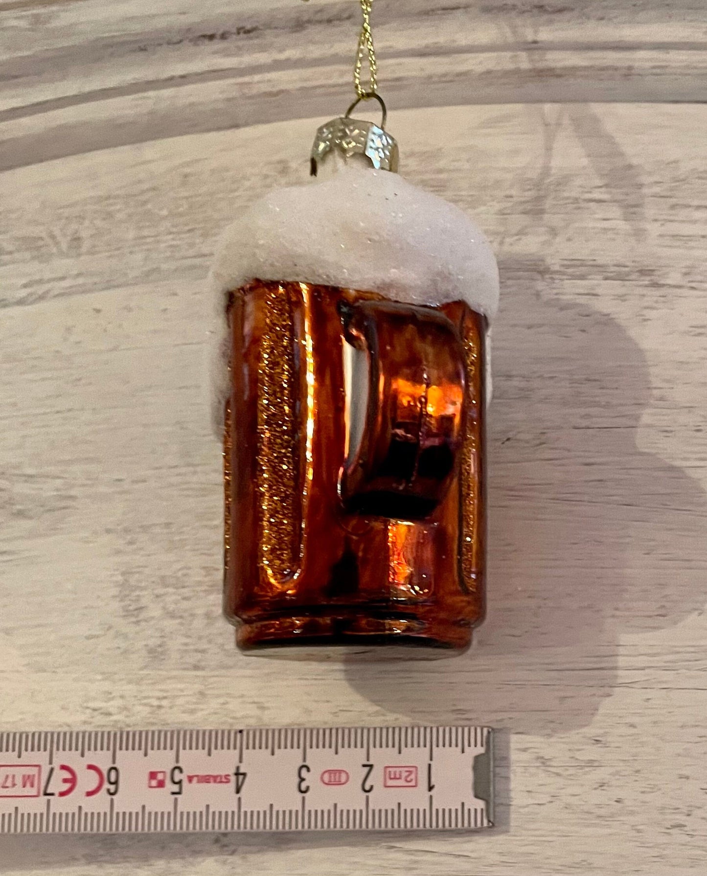 Christbaum Kugel, Weihnachtsschmuck, Bierkrug, Bier Weihnachten Alpenfunkeln