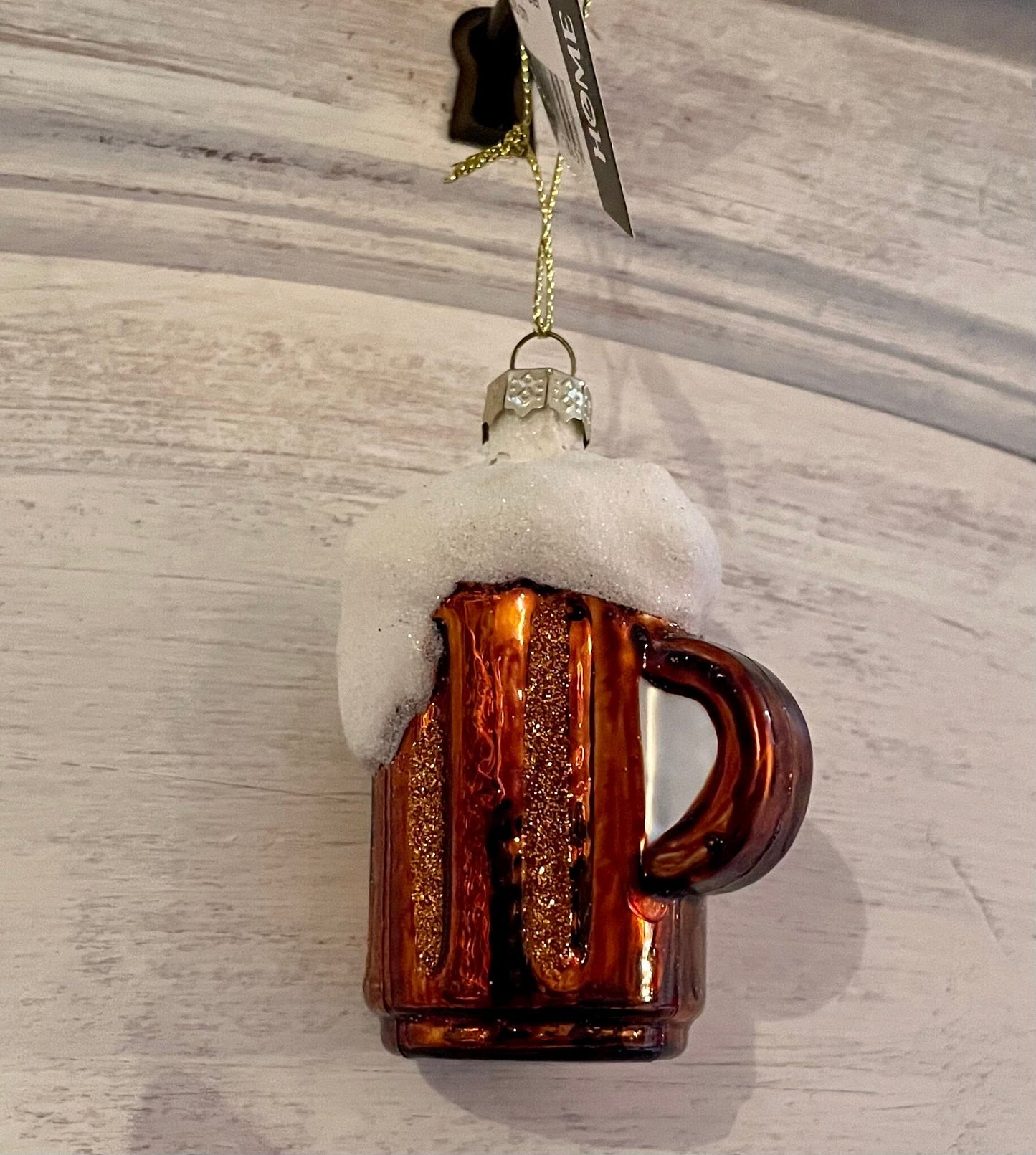 Christbaum Kugel, Weihnachtsschmuck, Bierkrug, Bier Weihnachten Alpenfunkeln