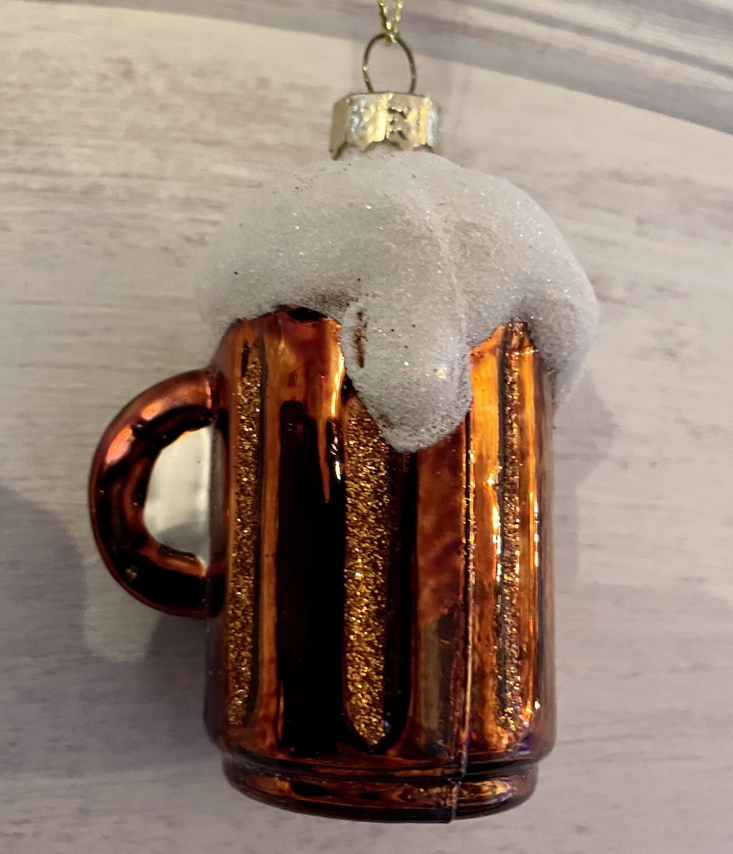 Christbaum Kugel, Weihnachtsschmuck, Bierkrug, Bier Weihnachten Alpenfunkeln