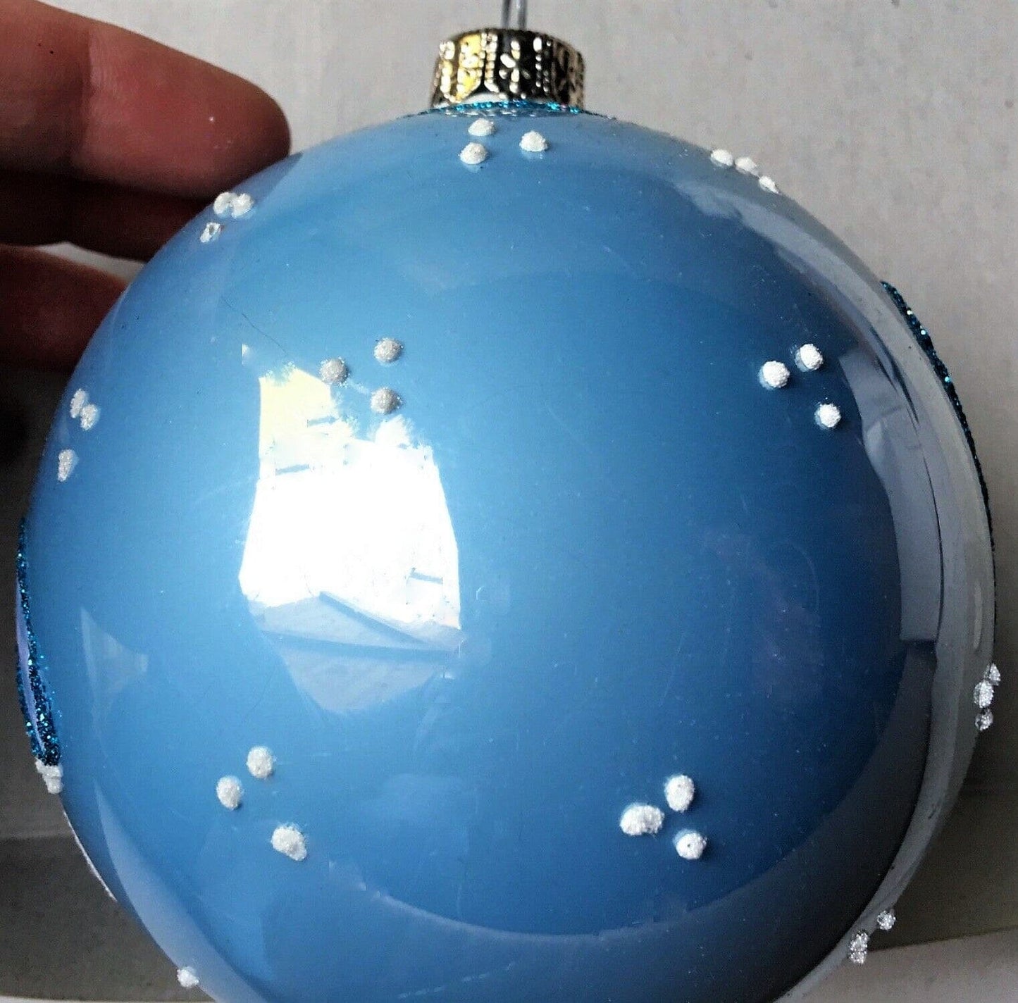 Christbaum Kugel, Weihnachtsschmuck, blau Pilze Weihnachten Alpenfunkeln