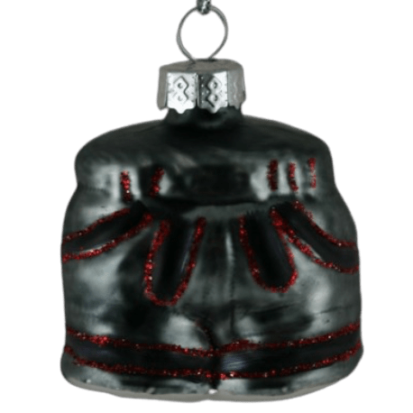 Christbaum Kugel, Weihnachtsschmuck, Lederhose schwarz rot Weihnachten Alpenfunkeln