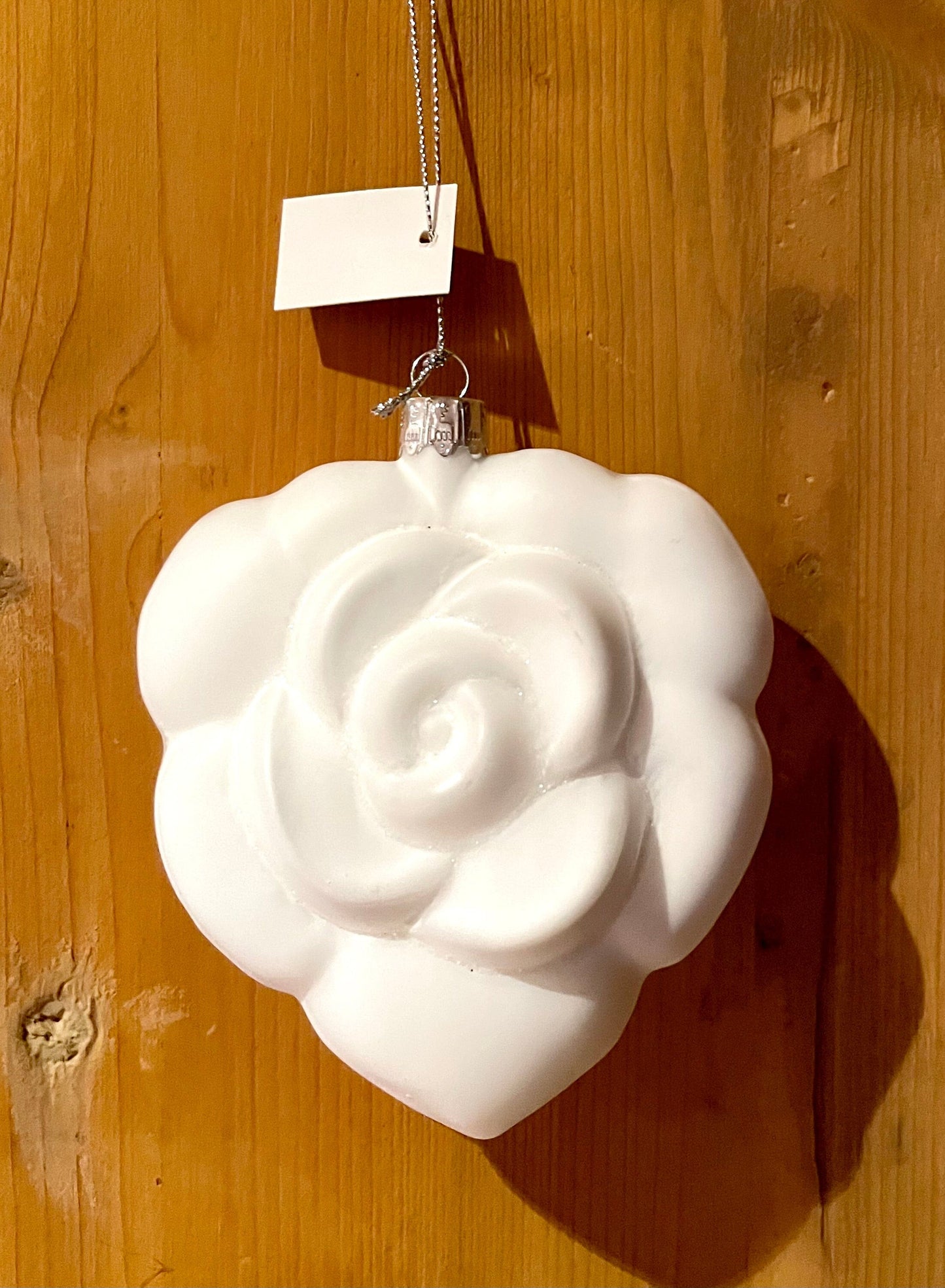 Christbaum Kugel, Weihnachtsschmuck, Rosenblüte, Weiß Weihnachten Alpenfunkeln