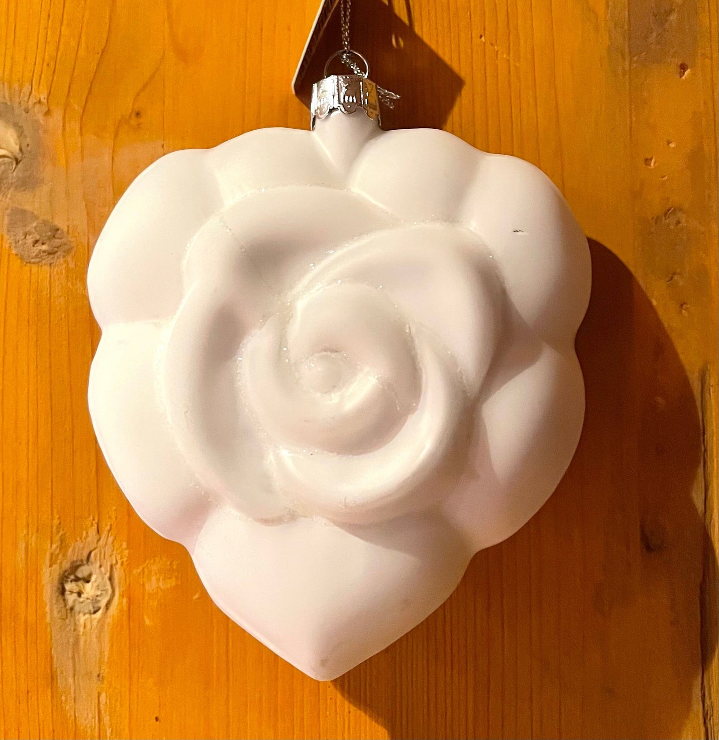 Christbaum Kugel, Weihnachtsschmuck, Rosenblüte, Weiß Weihnachten Alpenfunkeln