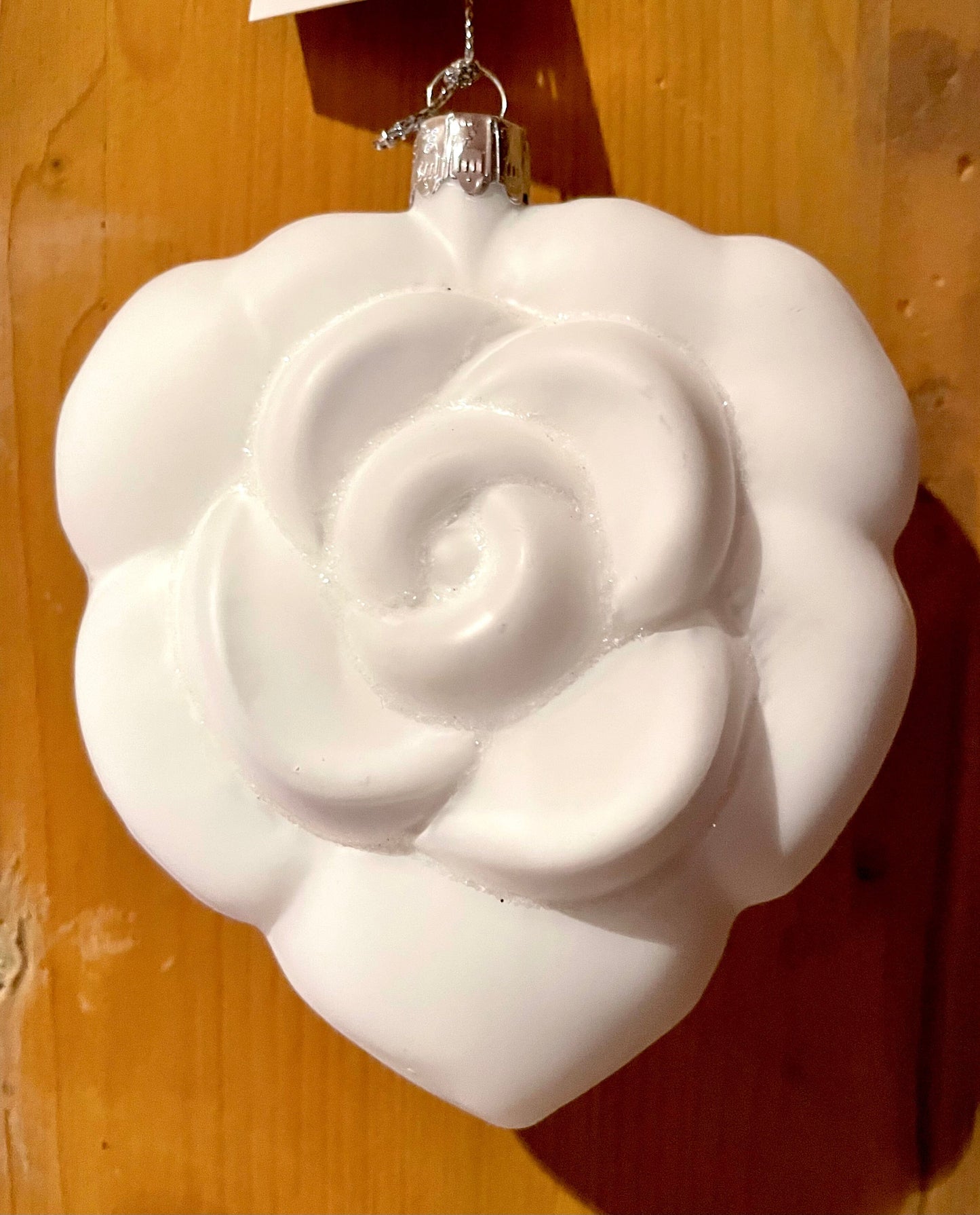 Christbaum Kugel, Weihnachtsschmuck, Rosenblüte, Weiß Weihnachten Alpenfunkeln