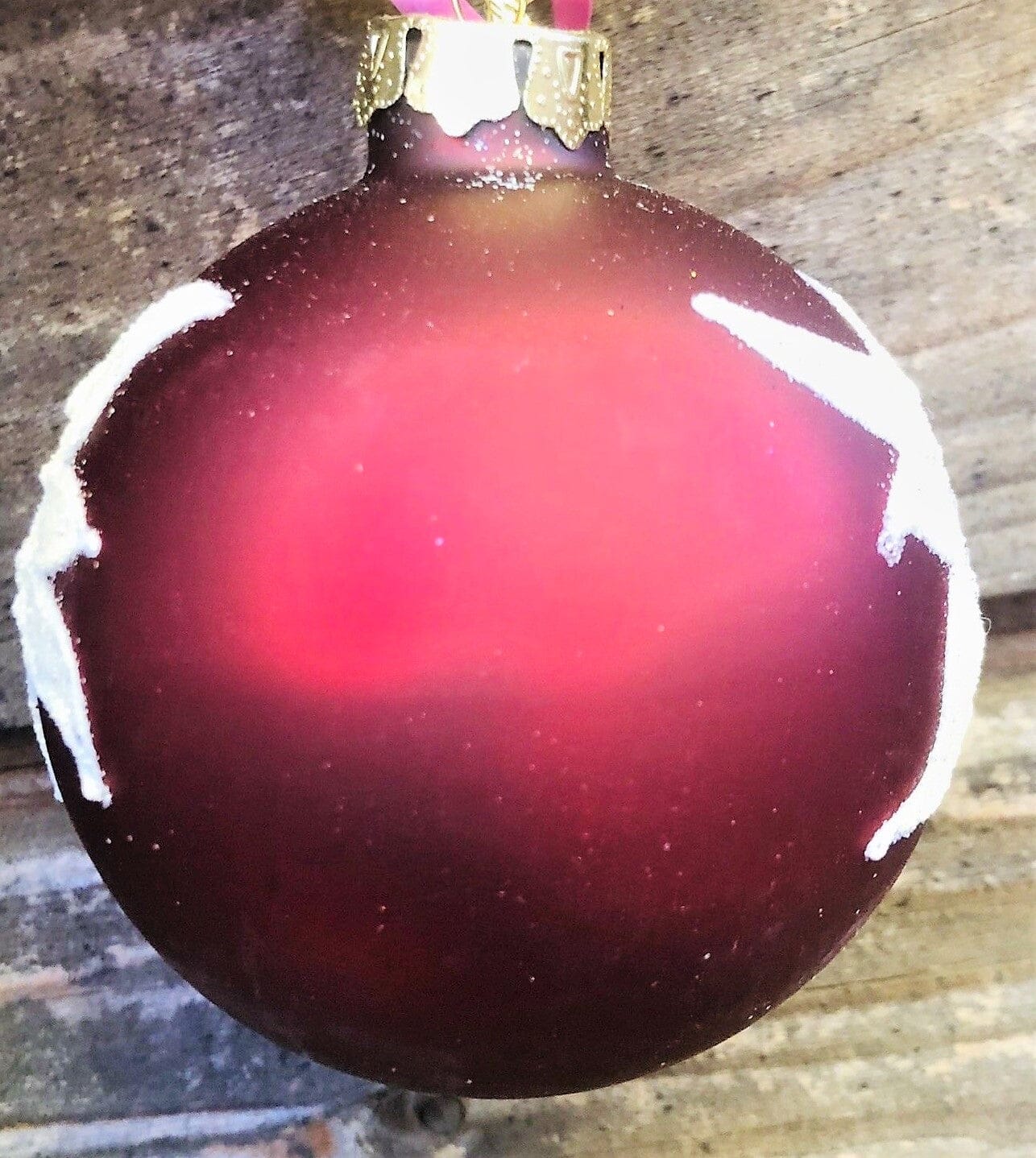 Christbaum Kugel, Weihnachtsschmuck, Rot, Edelweiß, 6 cm Weihnachten Alpenfunkeln