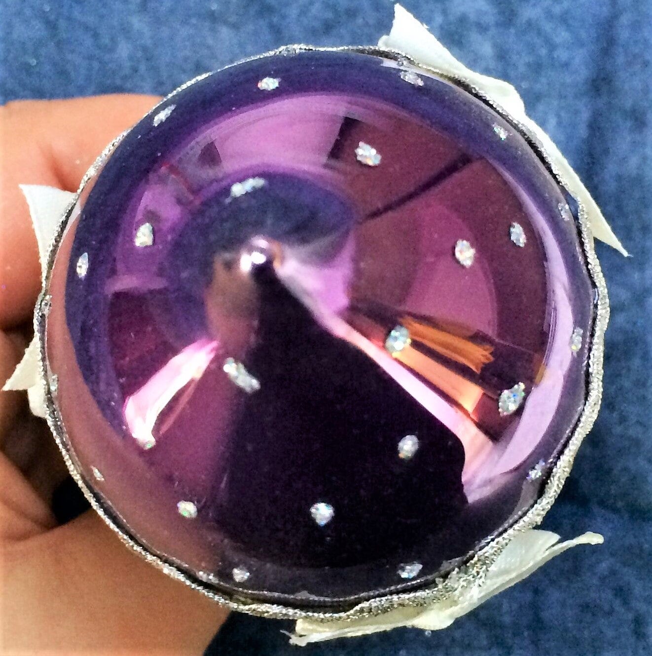 Christbaum Kugel, Weihnachtsschmuck, Zapfen lila Weihnachten Alpenfunkeln