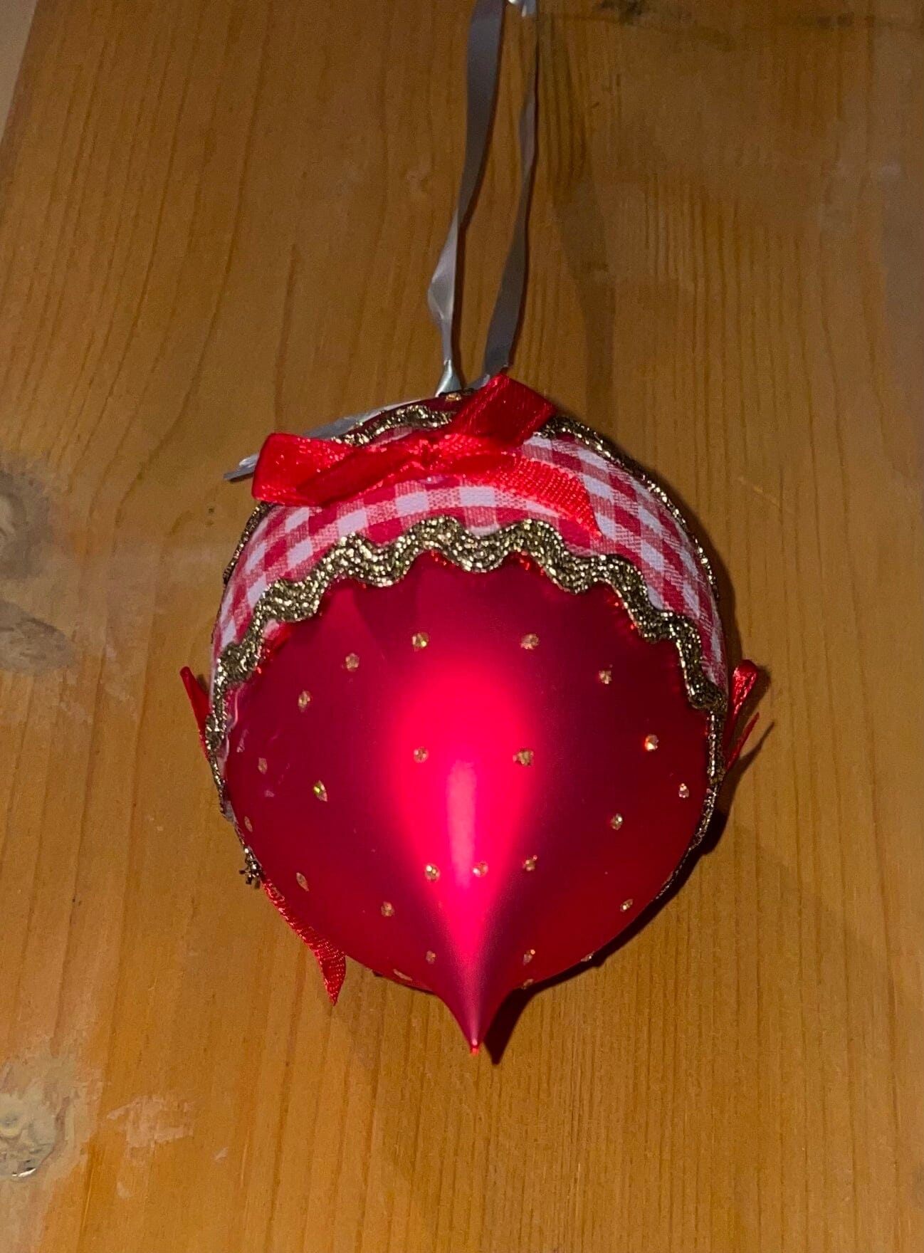 Christbaum Kugel, Weihnachtsschmuck, Zapfen rot Weihnachten Alpenfunkeln