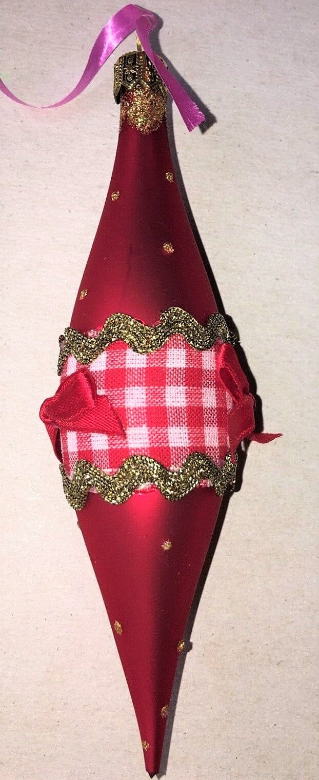 Christbaum Kugel, Weihnachtsschmuck, Zapfen Tropfen rot Weihnachten Alpenfunkeln