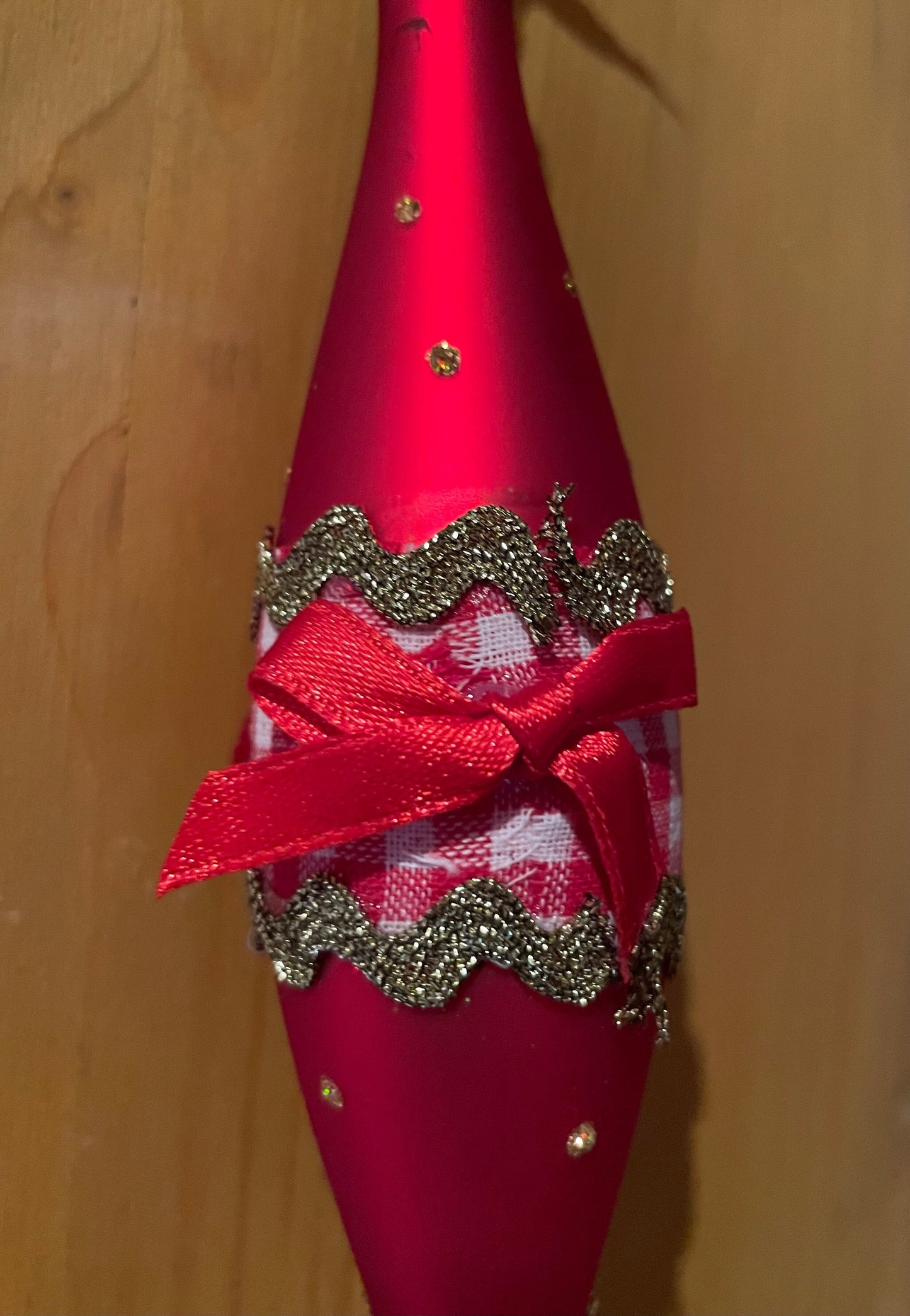 Christbaum Kugel, Weihnachtsschmuck, Zapfen Tropfen rot Weihnachten Alpenfunkeln
