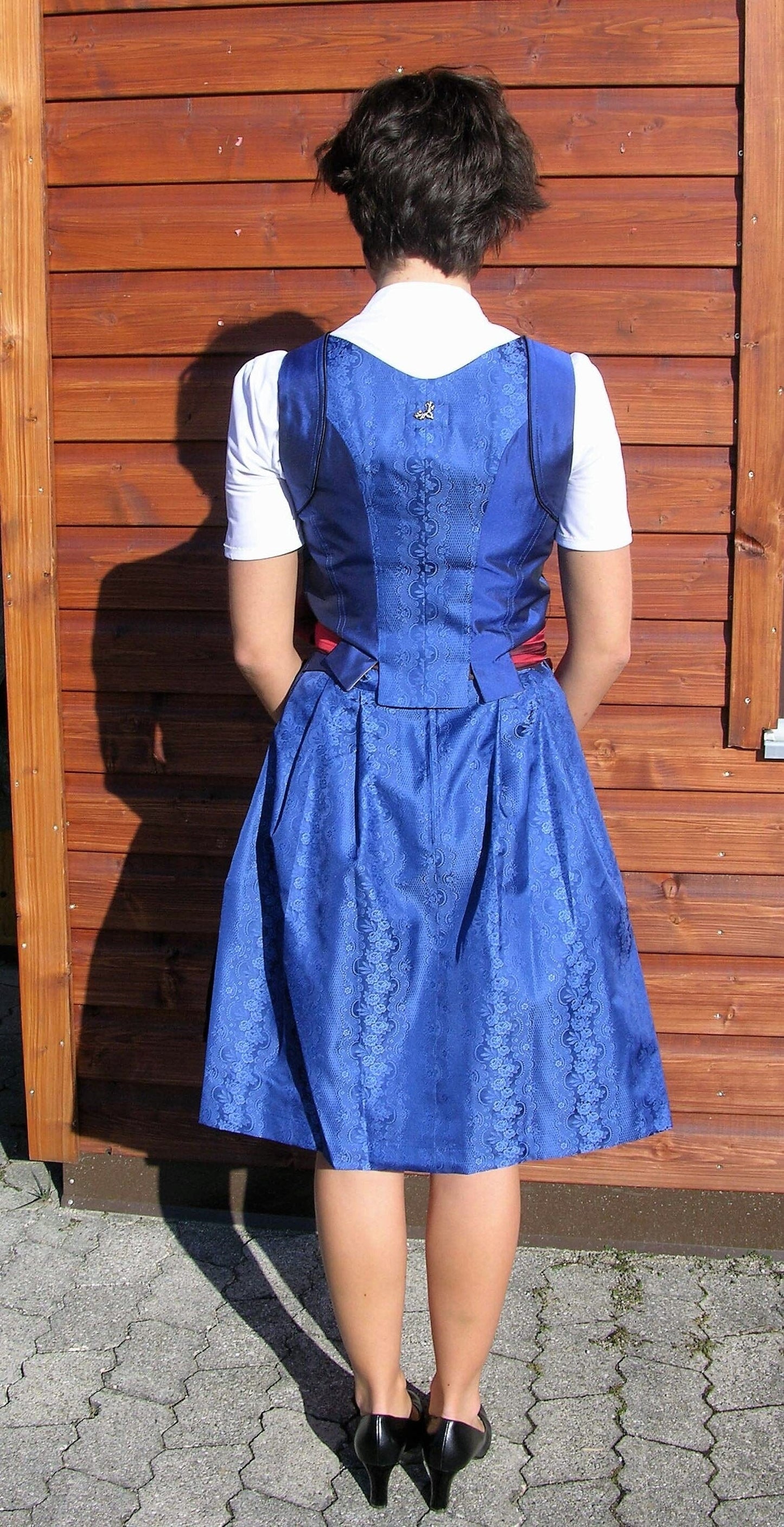 Dirndl 3-Teiler, Coco Vero, rot, blau, Midi 60 cm Dirndl CocoVero