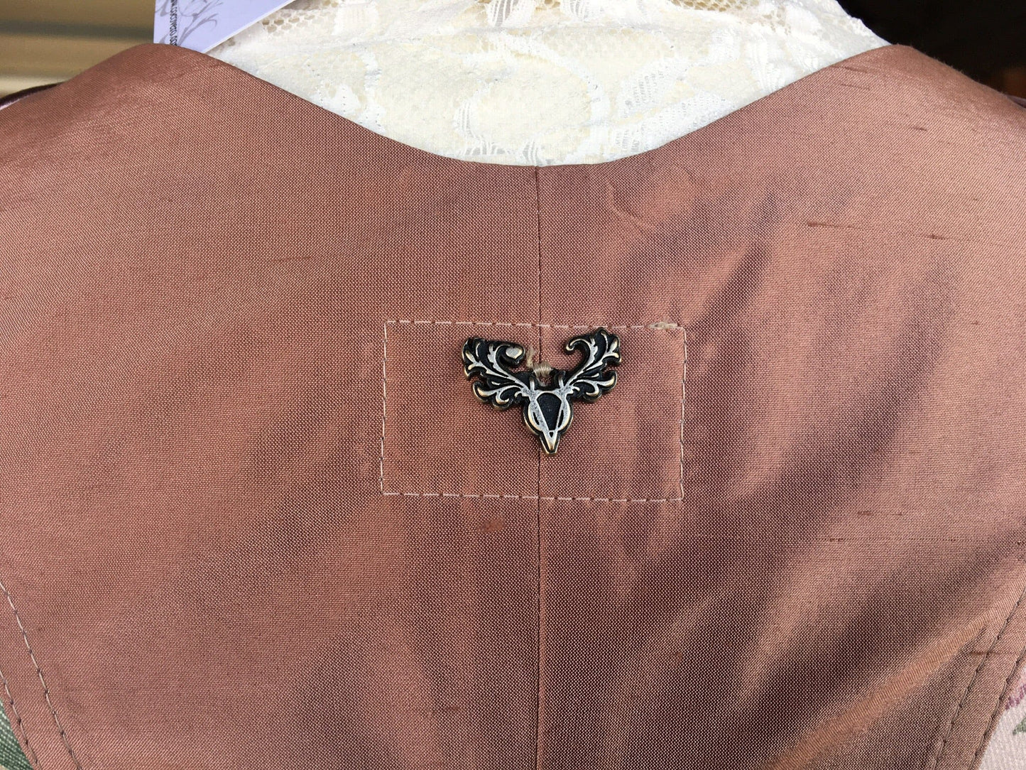 Dirndl 3-Teiler, CocoVero, beige, rosé, natur, Seide, Midi 60cm Dirndl CocoVero