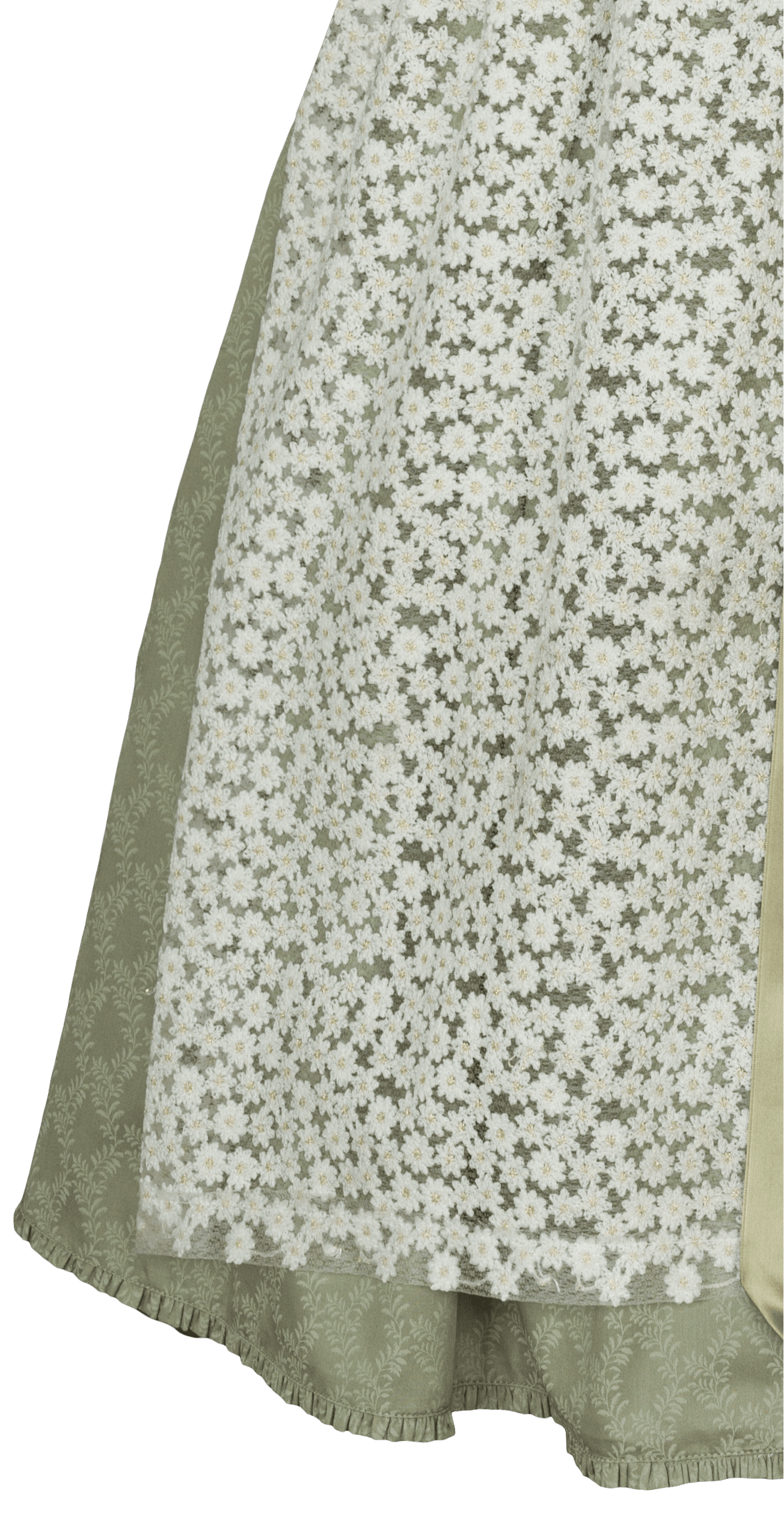 Dirndl Alpenfee, Amy, Pistazie, Midi 70 cm Dirndl Alpenfee